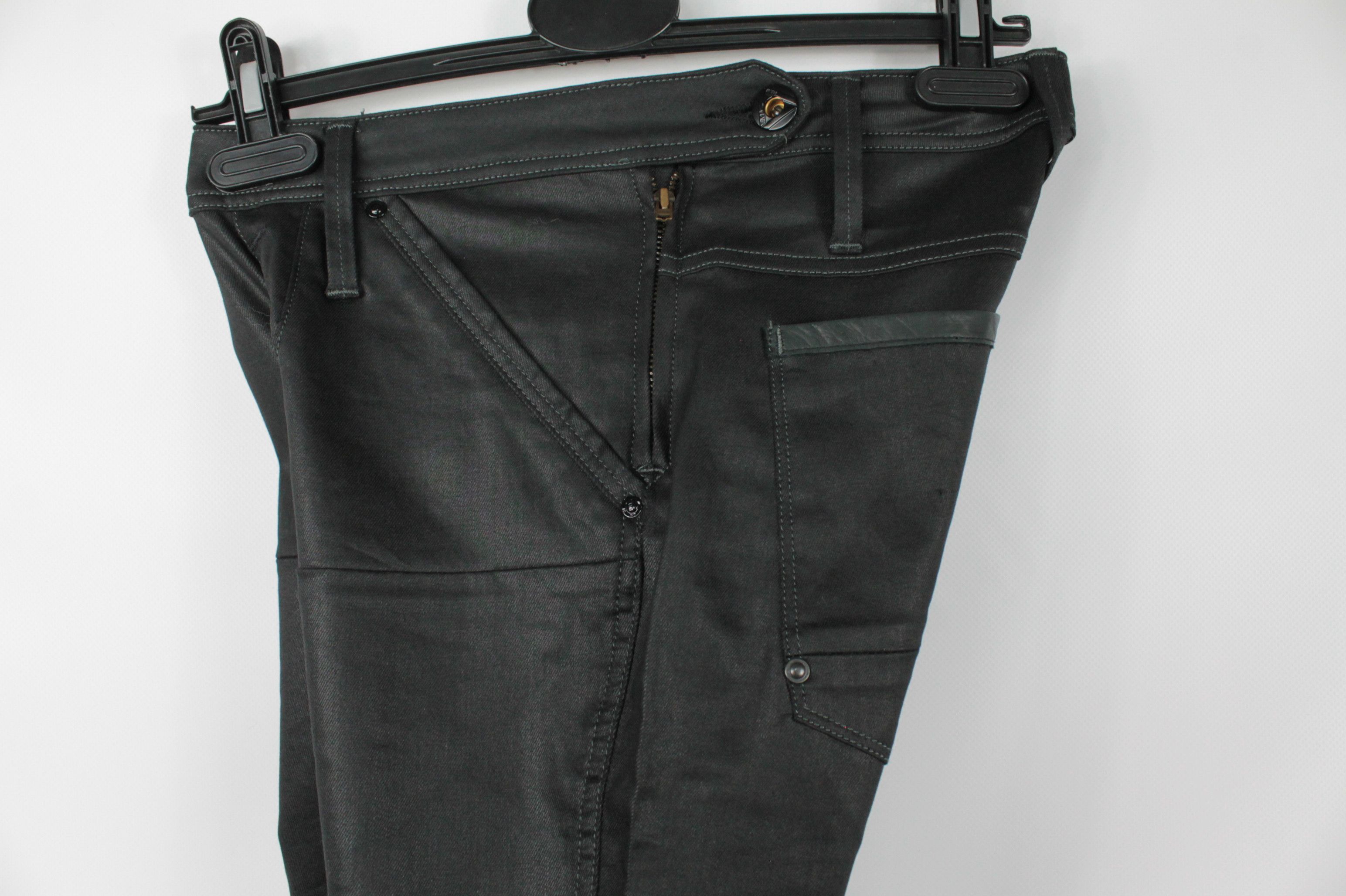 G-Star G-Star RAW Dean Black Coated Denim Biker Super Skinny Jeans Size 26" / US 2 / IT 38 - 11 Thumbnail