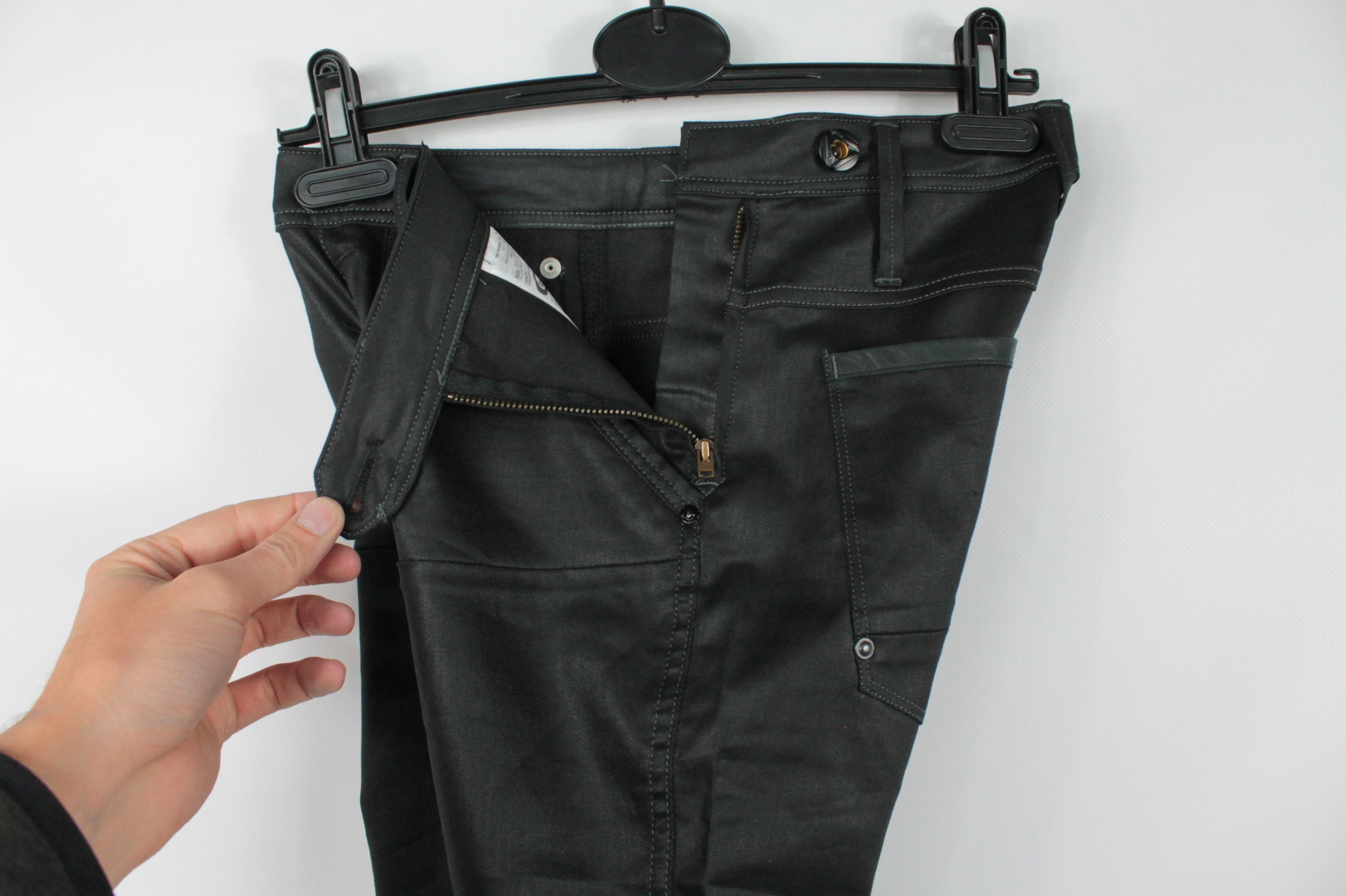 G-Star G-Star RAW Dean Black Coated Denim Biker Super Skinny Jeans Size 26" / US 2 / IT 38 - 12 Thumbnail