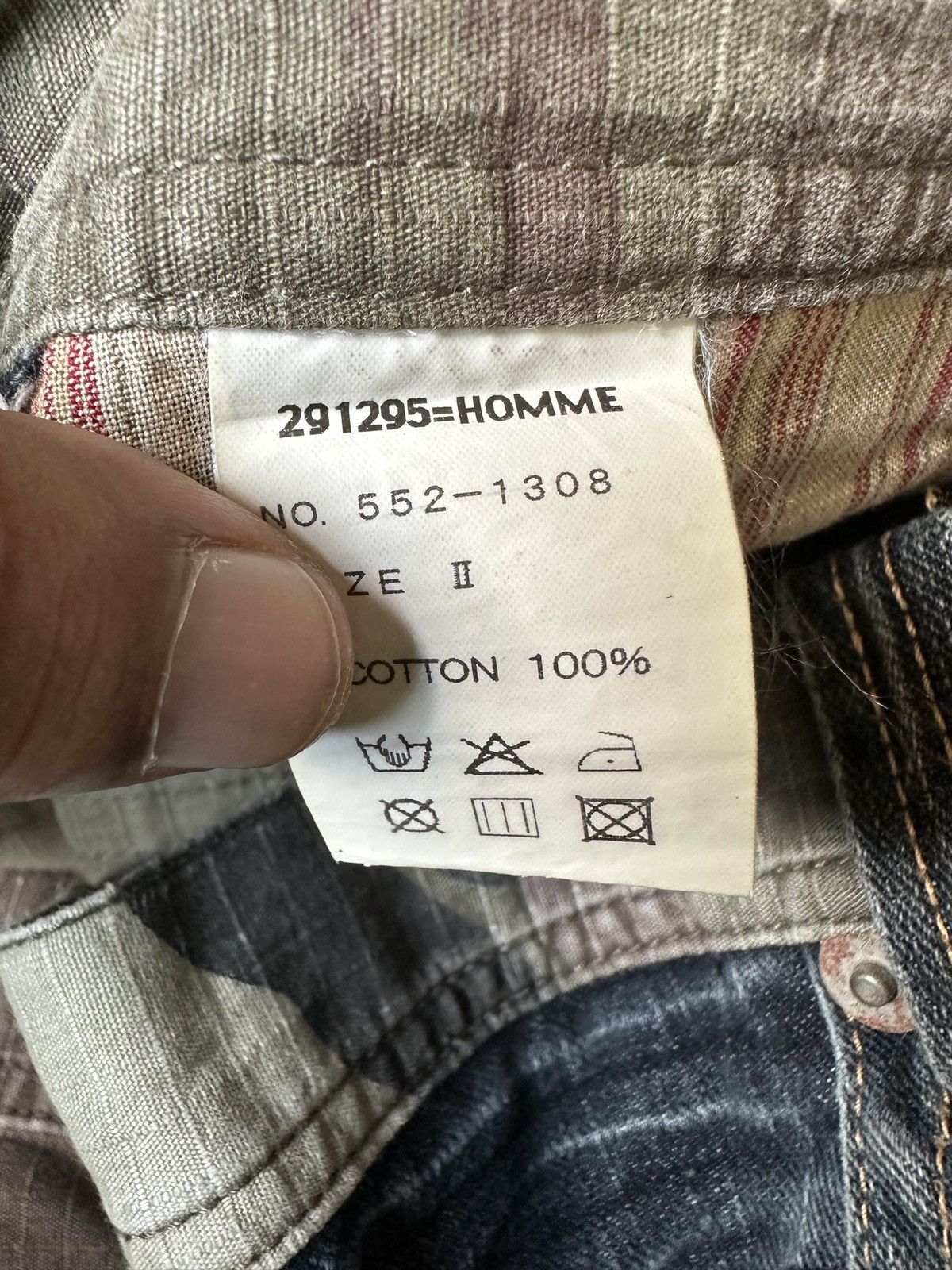 291295=Homme 00’s 291295 Homme reconstruction jeans Size US 31 - 19 Thumbnail