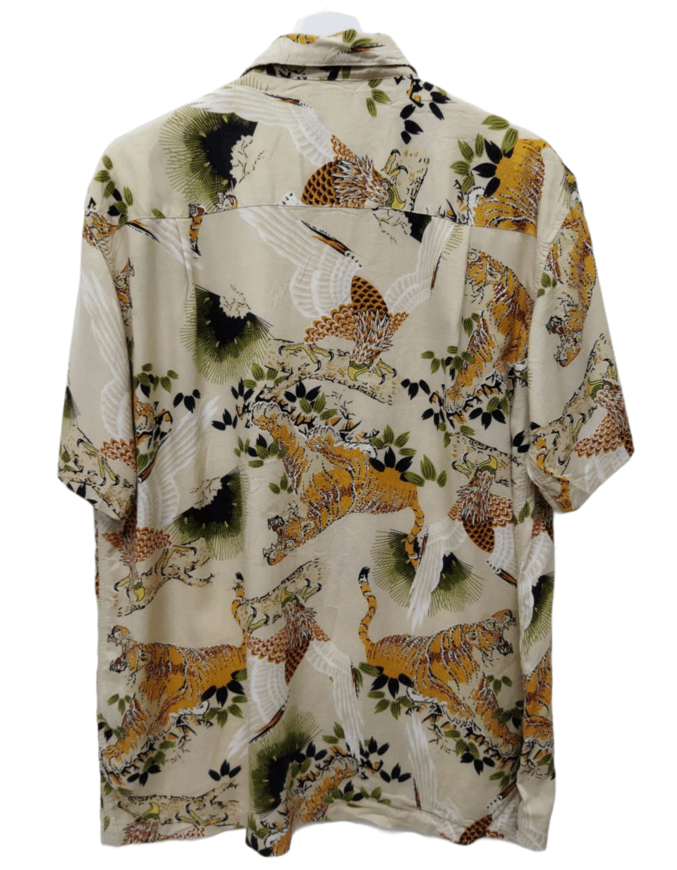 Japanese Brand NEPUCA surf Style Tiger + Eagle Motif Rayon Shirt Size US L / EU 52-54 / 3 - 2 Thumbnail