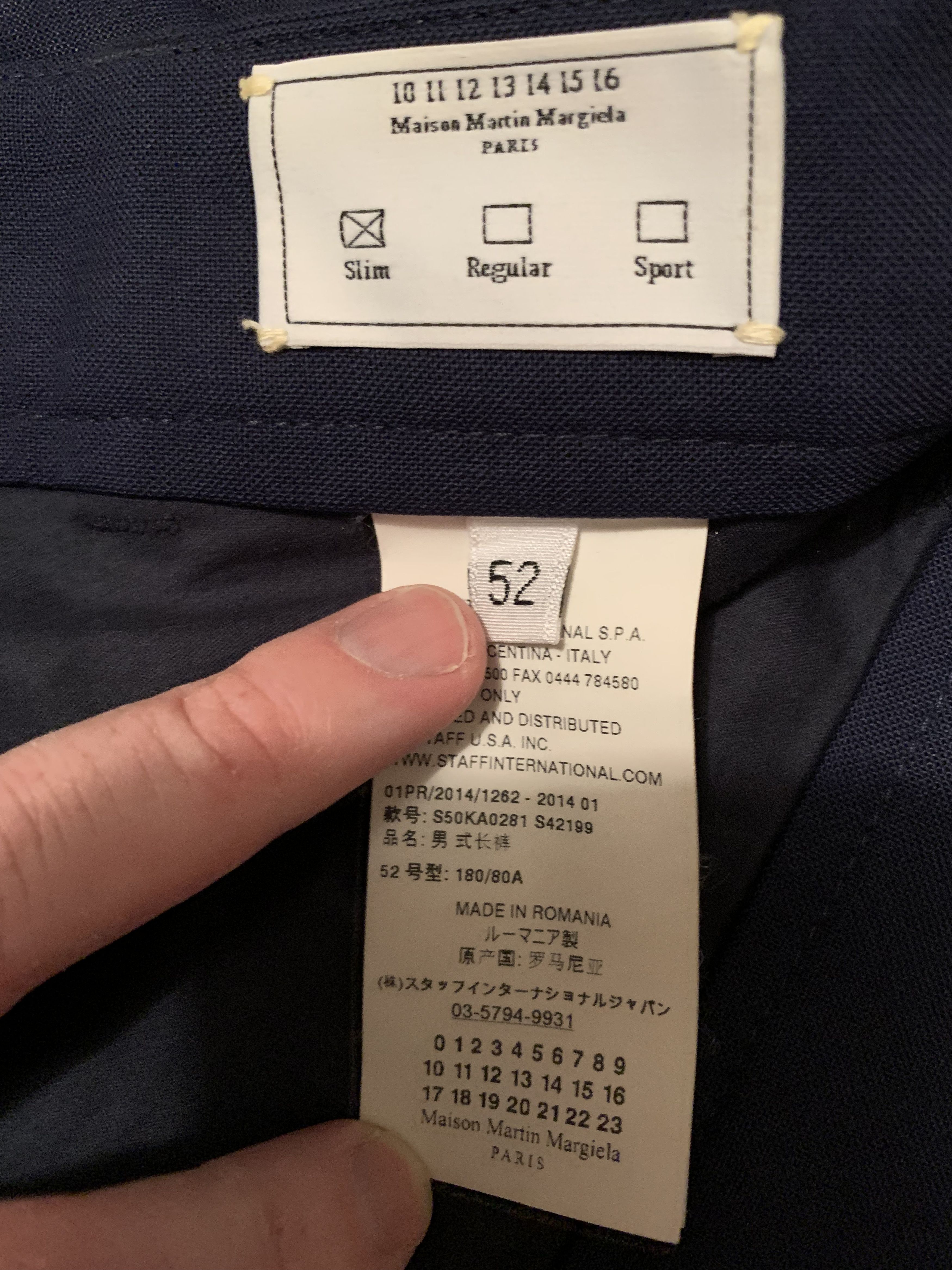 Maison Margiela Line 14 2014 slim-fit lightweight trousers IT52 (fit IT50) Size US 36 / EU 52 - 19 Thumbnail