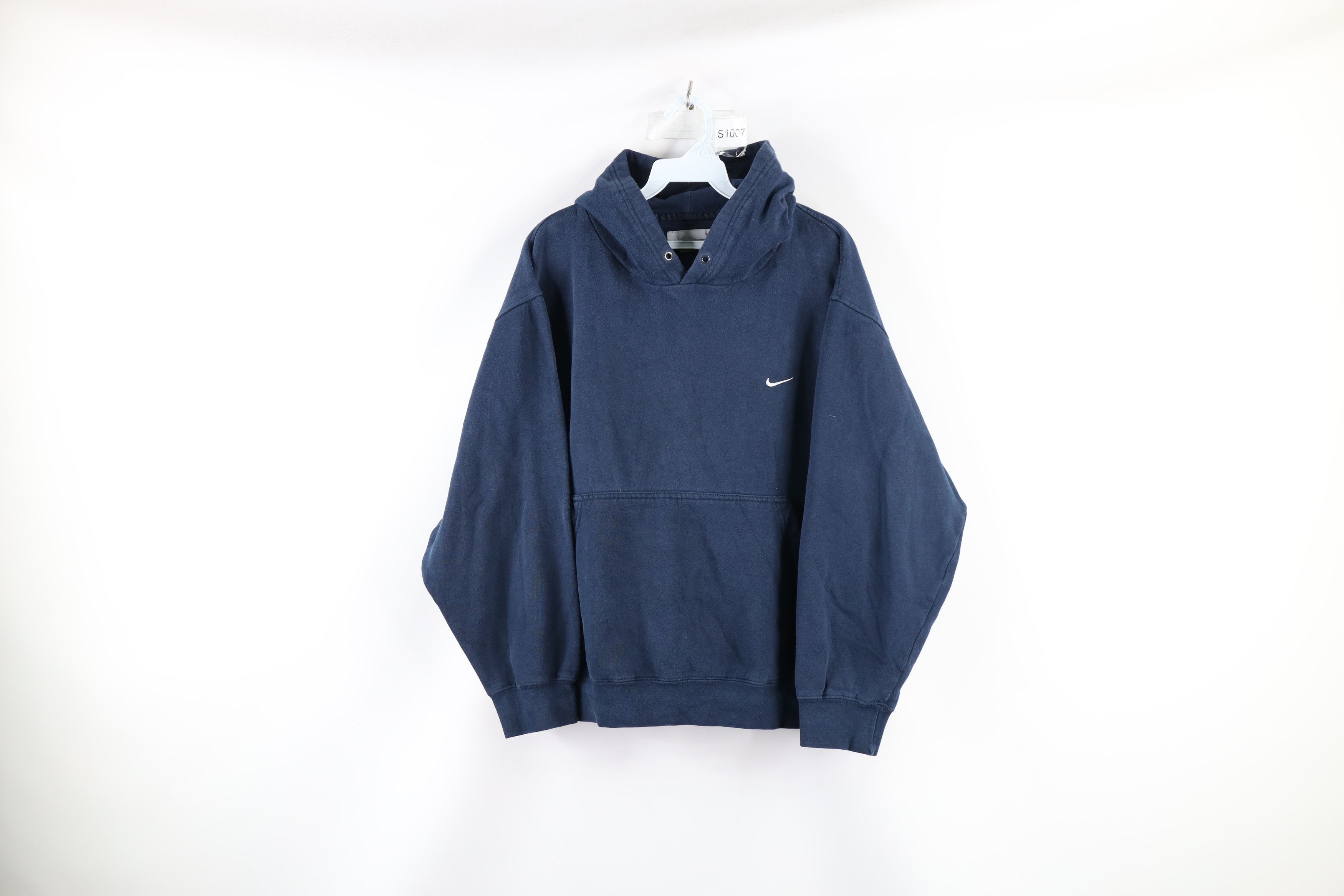 image of Nike Fit Travis Scott Mini Swoosh Hoodie Sweatshirt in Blue, Men's (Size Large)