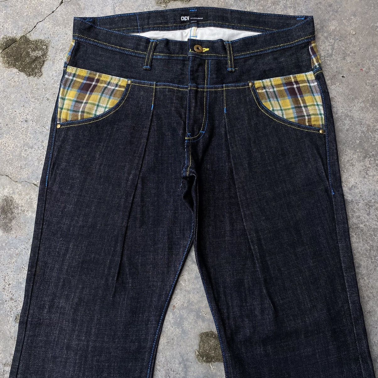 Designer × Japanese Brand Concave Chaked Japanese Denim Nice Design Size US 34 / EU 50 - 7 Thumbnail