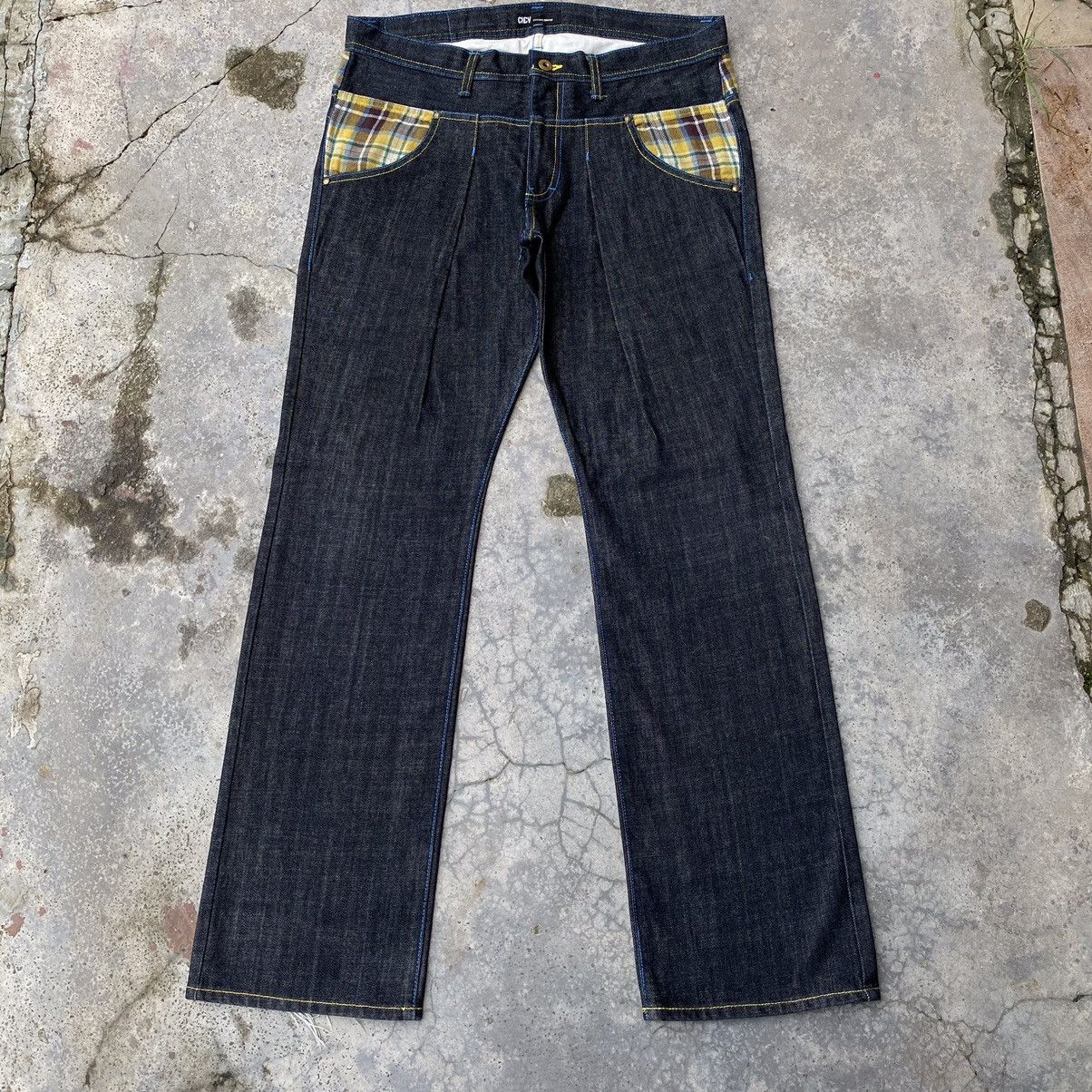 Designer × Japanese Brand Concave Chaked Japanese Denim Nice Design Size US 34 / EU 50 - 5 Thumbnail