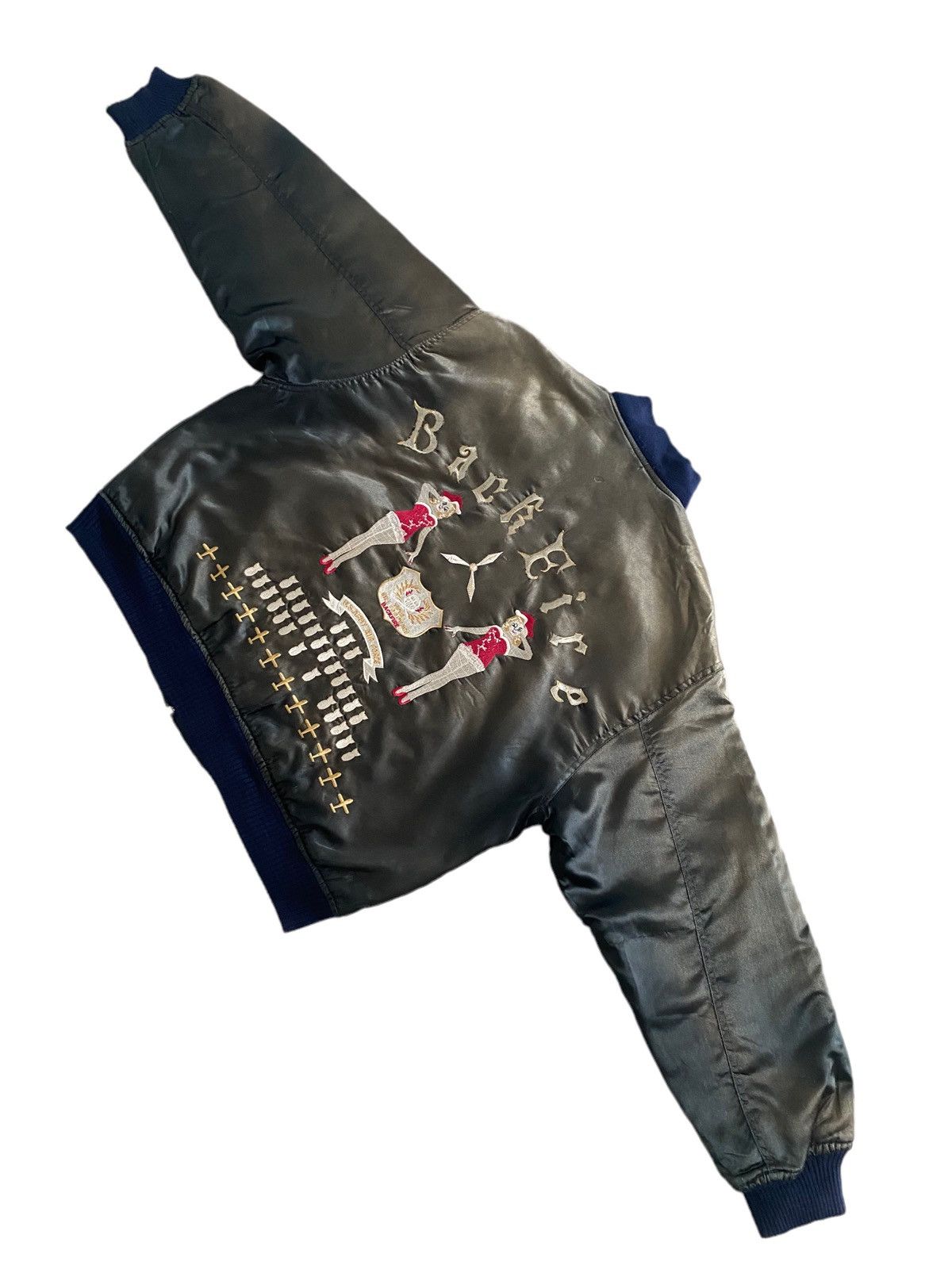 Vintage 💥Movie Kill For Peace "Back Fire"MA-1 Bomber Jacket Size US M / EU 48-50 / 2 - 14 Thumbnail