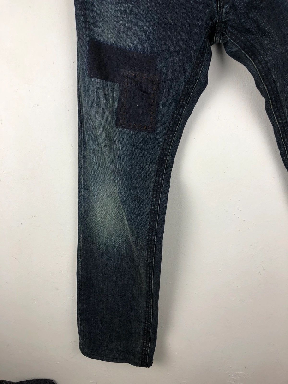 Designer × Japanese Brand × Vintage Difference Rupert Japanese Patchwork Indigo Sashiko Jeans Size US 34 / EU 50 - 5 Thumbnail