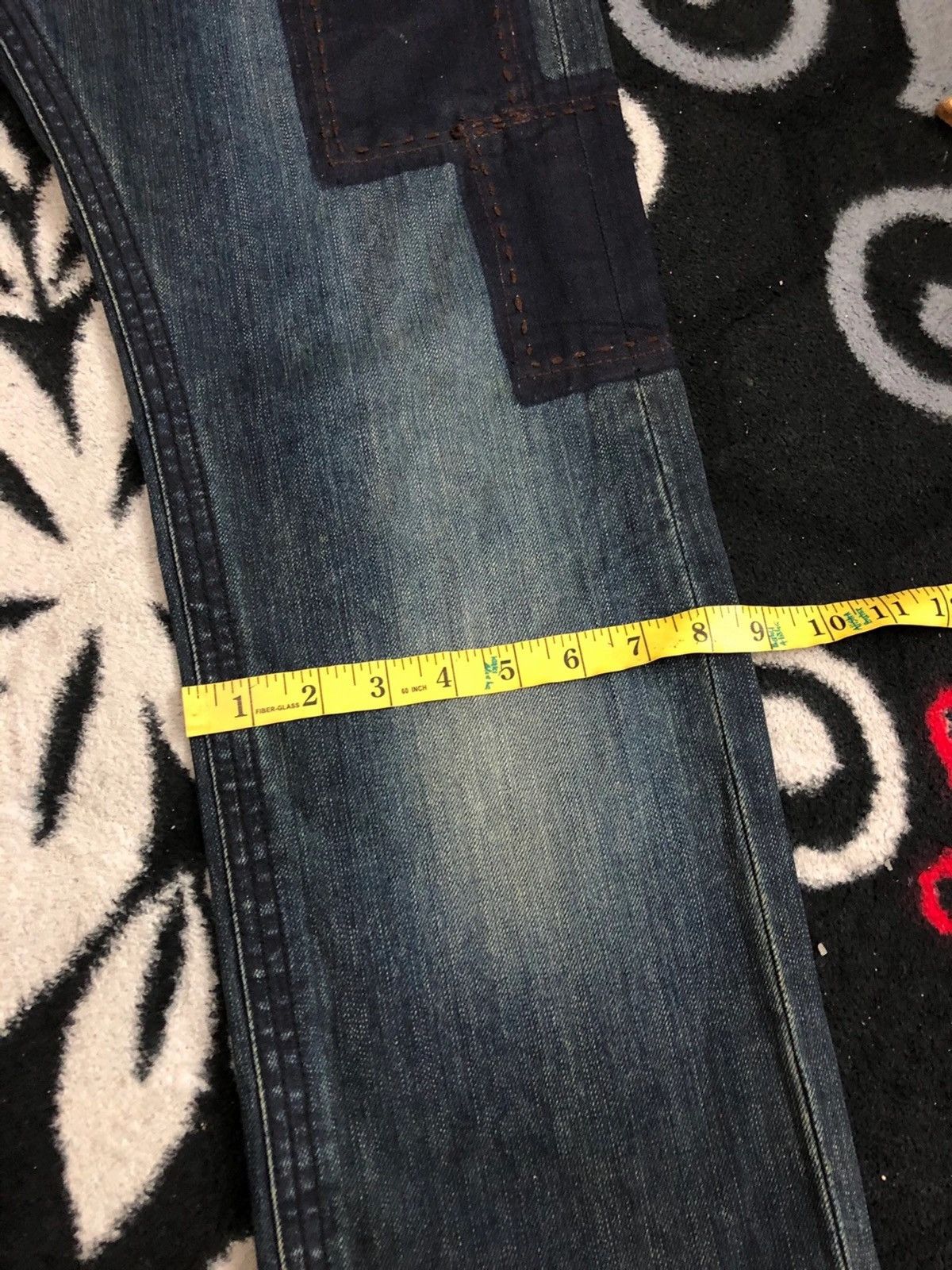 Designer × Japanese Brand × Vintage Difference Rupert Japanese Patchwork Indigo Sashiko Jeans Size US 34 / EU 50 - 15 Thumbnail