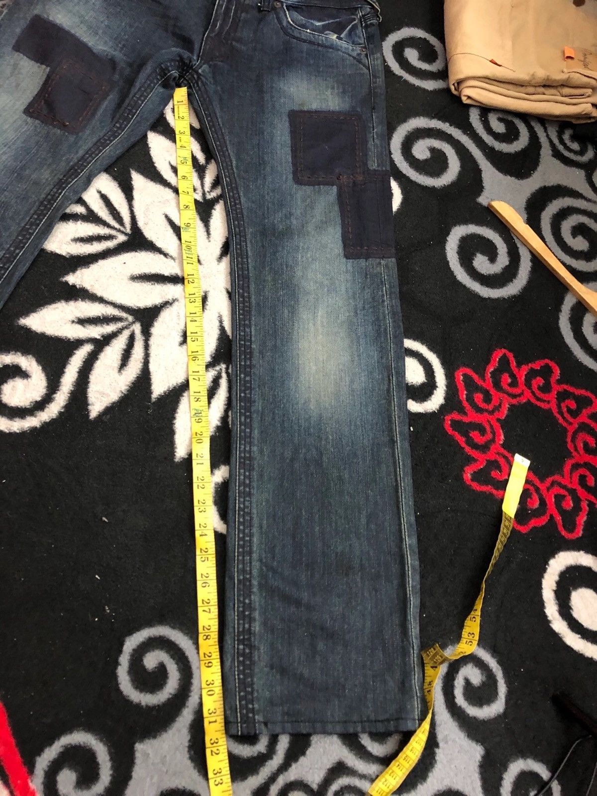 Designer × Japanese Brand × Vintage Difference Rupert Japanese Patchwork Indigo Sashiko Jeans Size US 34 / EU 50 - 17 Thumbnail