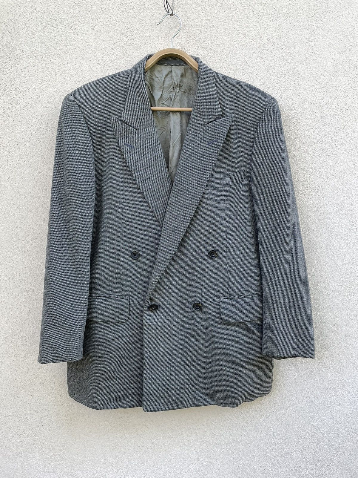 Burberry VINTAGE BURBERRYS DOUBLE BREASTED JACKET BLAZER Size US L / EU 52-54 / 3 - 1 Thumbnail
