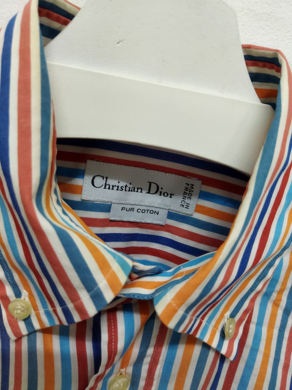 Christian Dior Monsieur Vintage CHRISTIAN DIOR Multicolour Striped Oversized Shirt Size US S / EU 44-46 / 1 - 7 Thumbnail