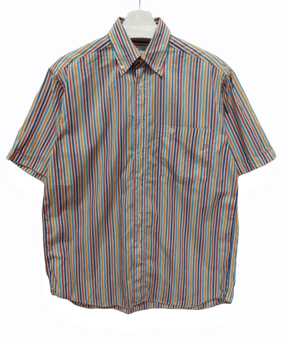 Christian Dior Monsieur Vintage CHRISTIAN DIOR Multicolour Striped Oversized Shirt Size US S / EU 44-46 / 1 - 1 Thumbnail