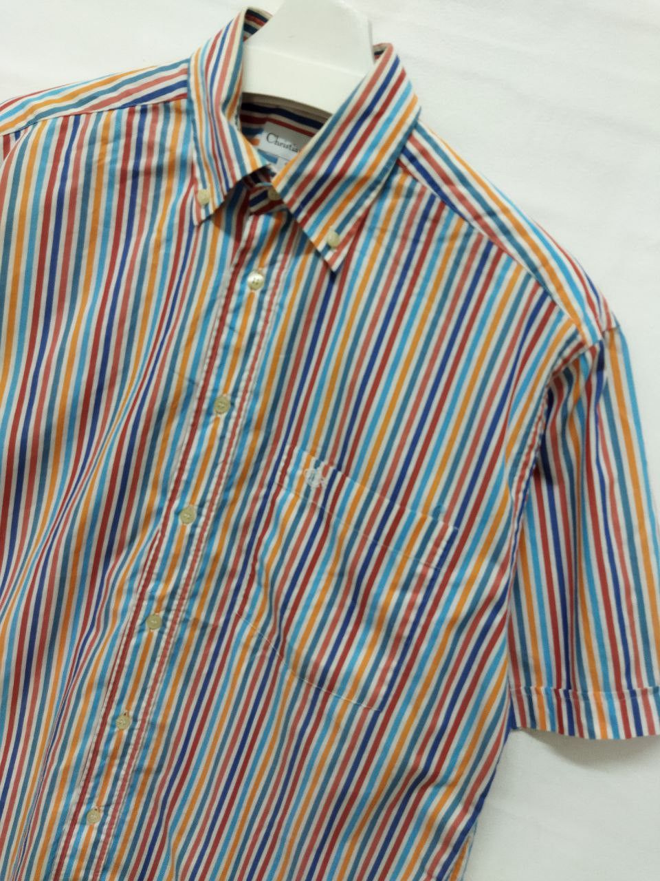 Christian Dior Monsieur Vintage CHRISTIAN DIOR Multicolour Striped Oversized Shirt Size US S / EU 44-46 / 1 - 5 Thumbnail