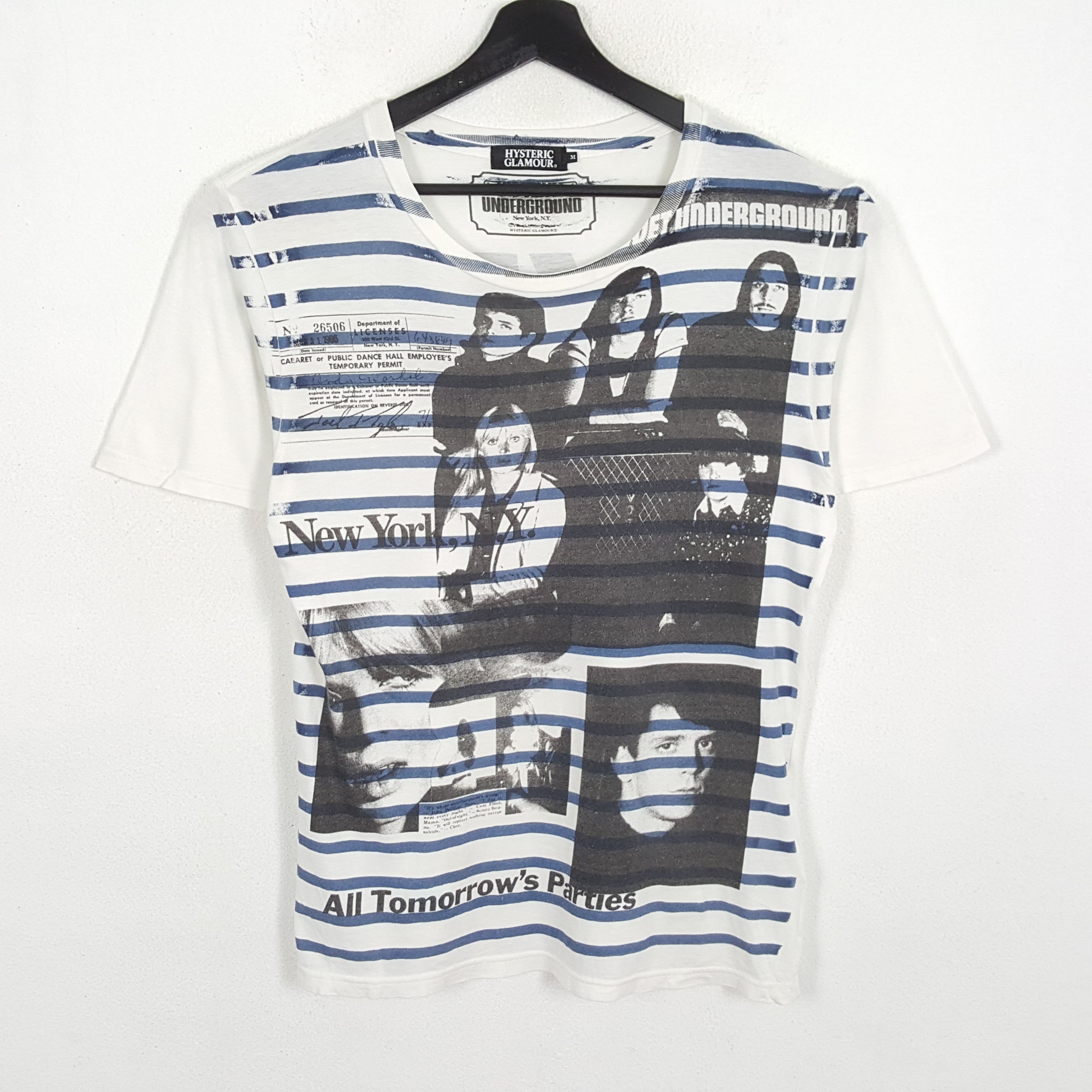 Pre-owned Hysteric Glamour X Vintage Hysteric Glamour X The Velvet Underground Big Print Tshirt In White