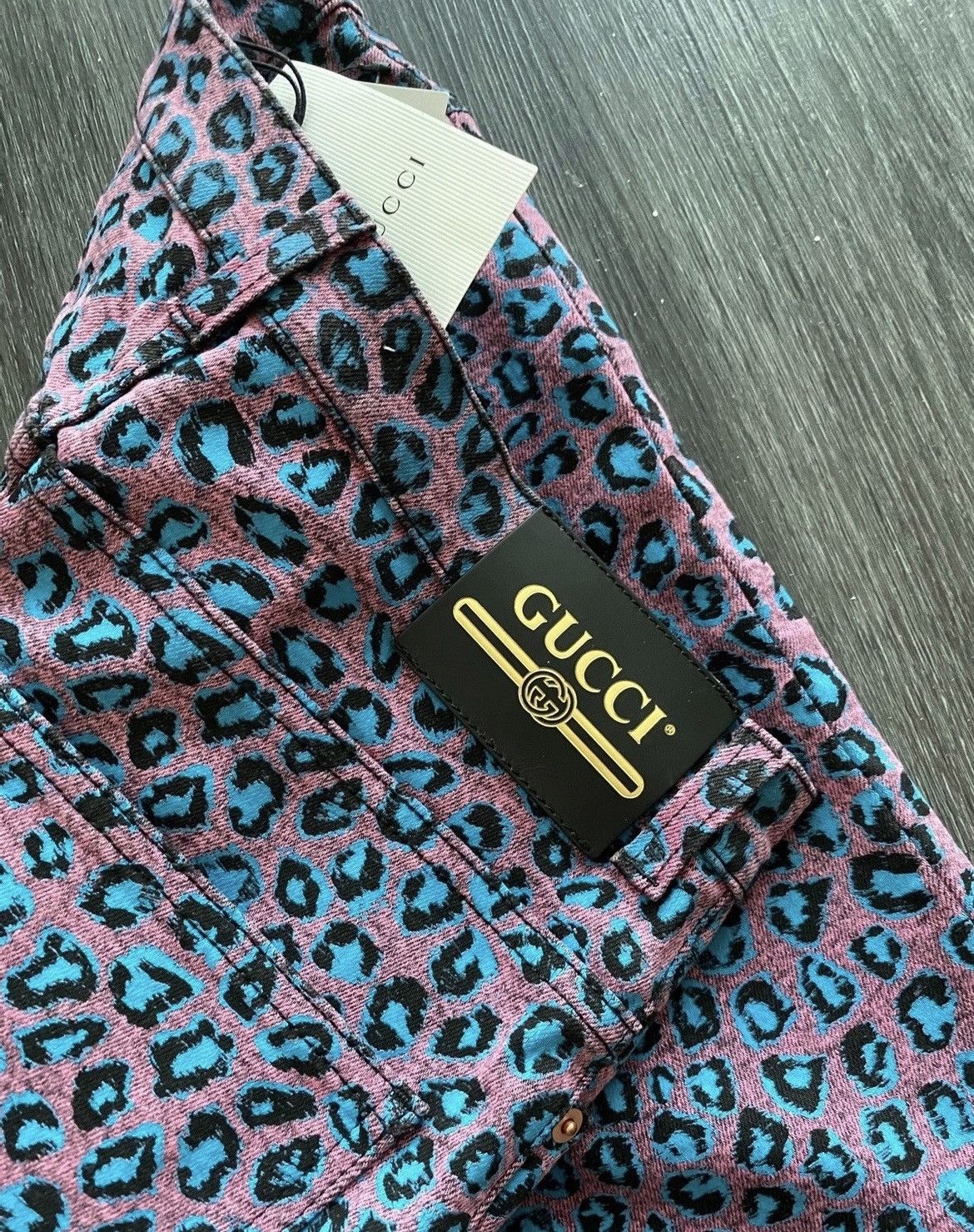 Gucci Rare $1,700 Value Brand NEW Runway Super Skinny Leopard Den Size US 33 - 6 Thumbnail