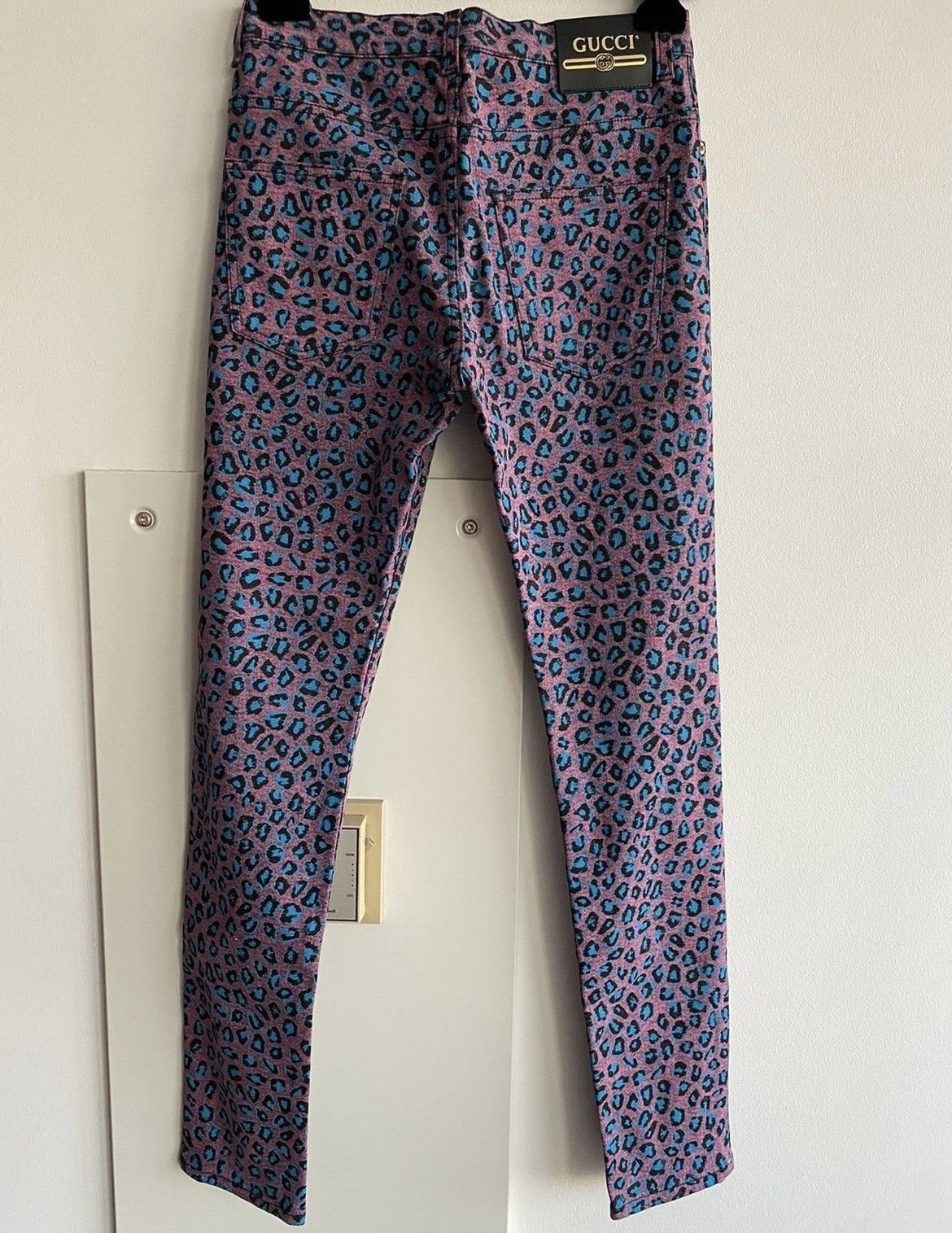 Gucci Rare $1,700 Value Brand NEW Runway Super Skinny Leopard Den Size US 33 - 3 Thumbnail