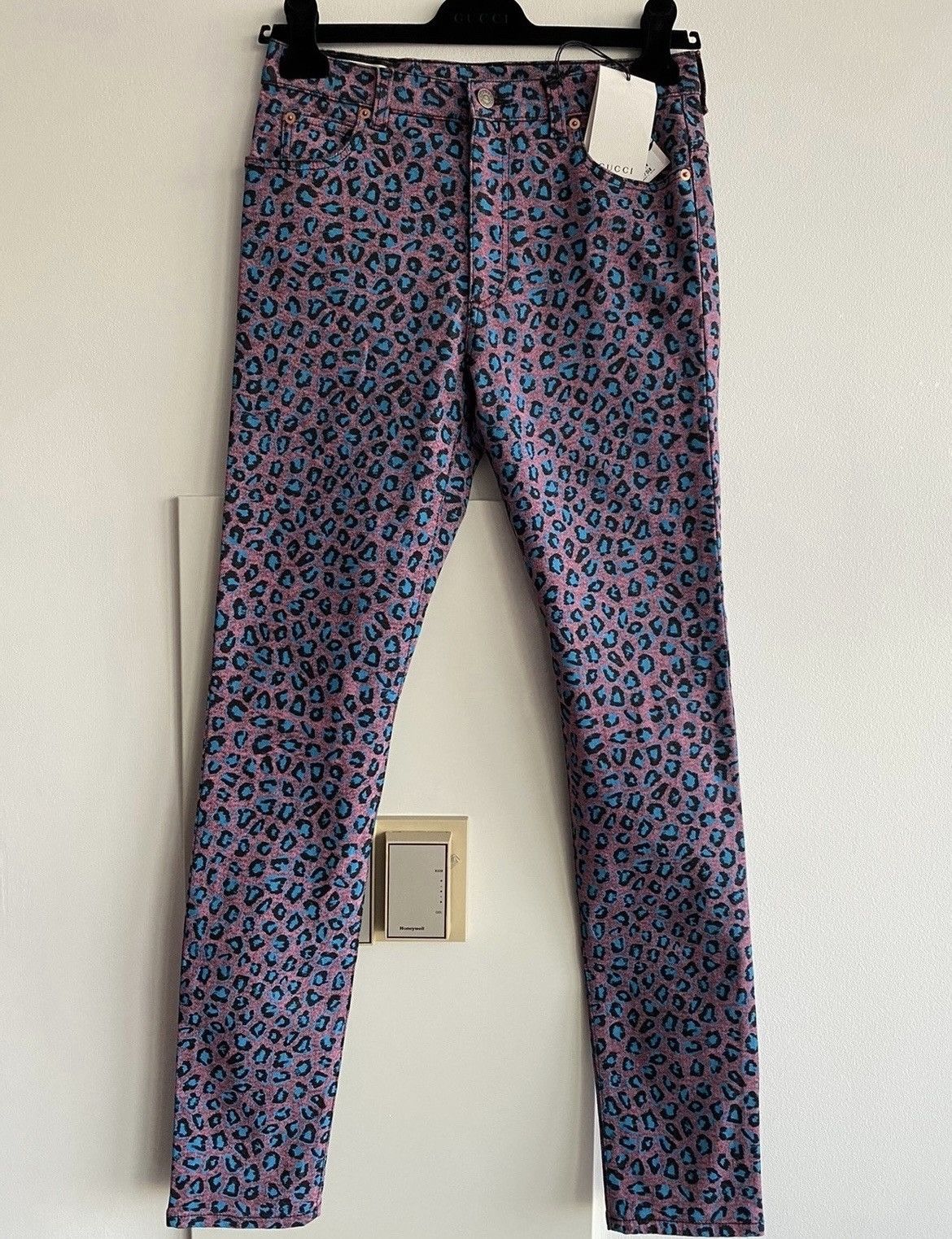 Gucci Rare $1,700 Value Brand NEW Runway Super Skinny Leopard Den Size US 33 - 18 Thumbnail