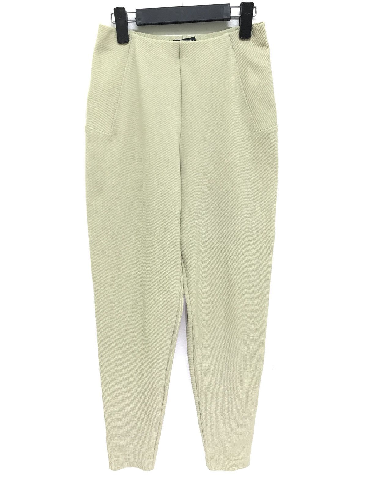 Issey Miyake 💖 Issey Miyake Permanente 90s Pant Stretchable Nylon Cream Size US 29 - 1 Thumbnail