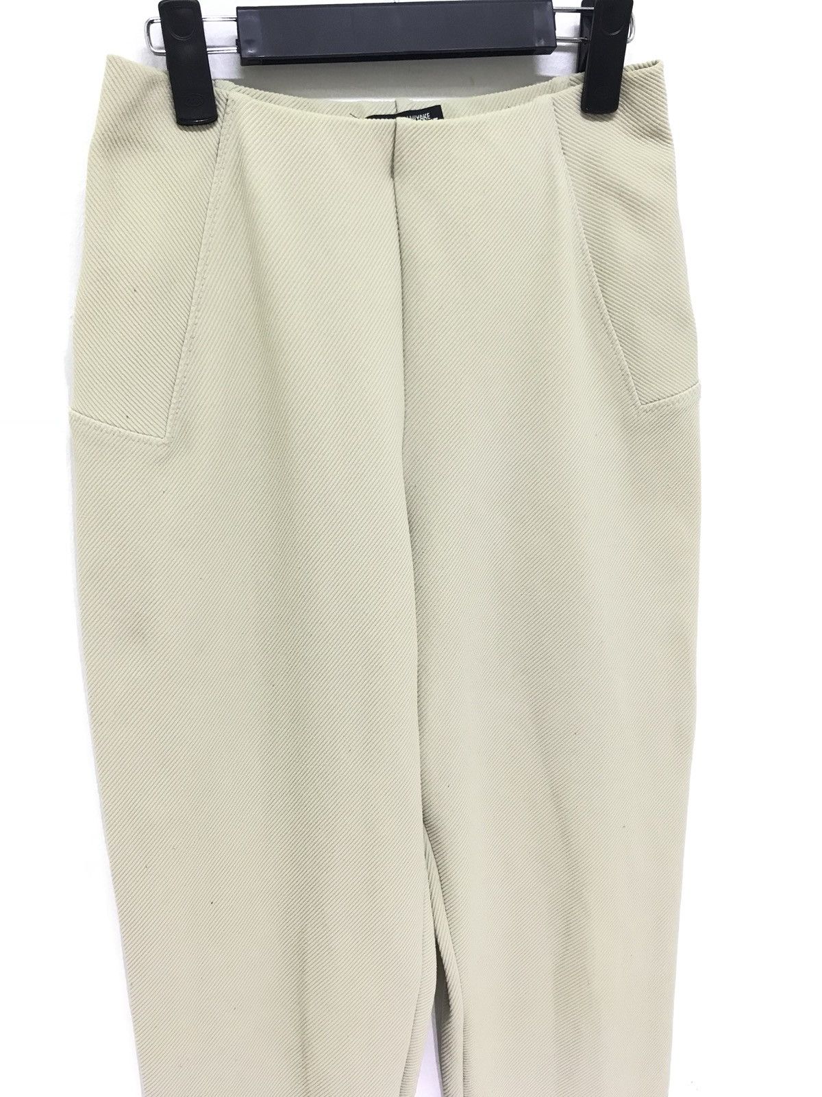 Issey Miyake 💖 Issey Miyake Permanente 90s Pant Stretchable Nylon Cream Size US 29 - 3 Thumbnail