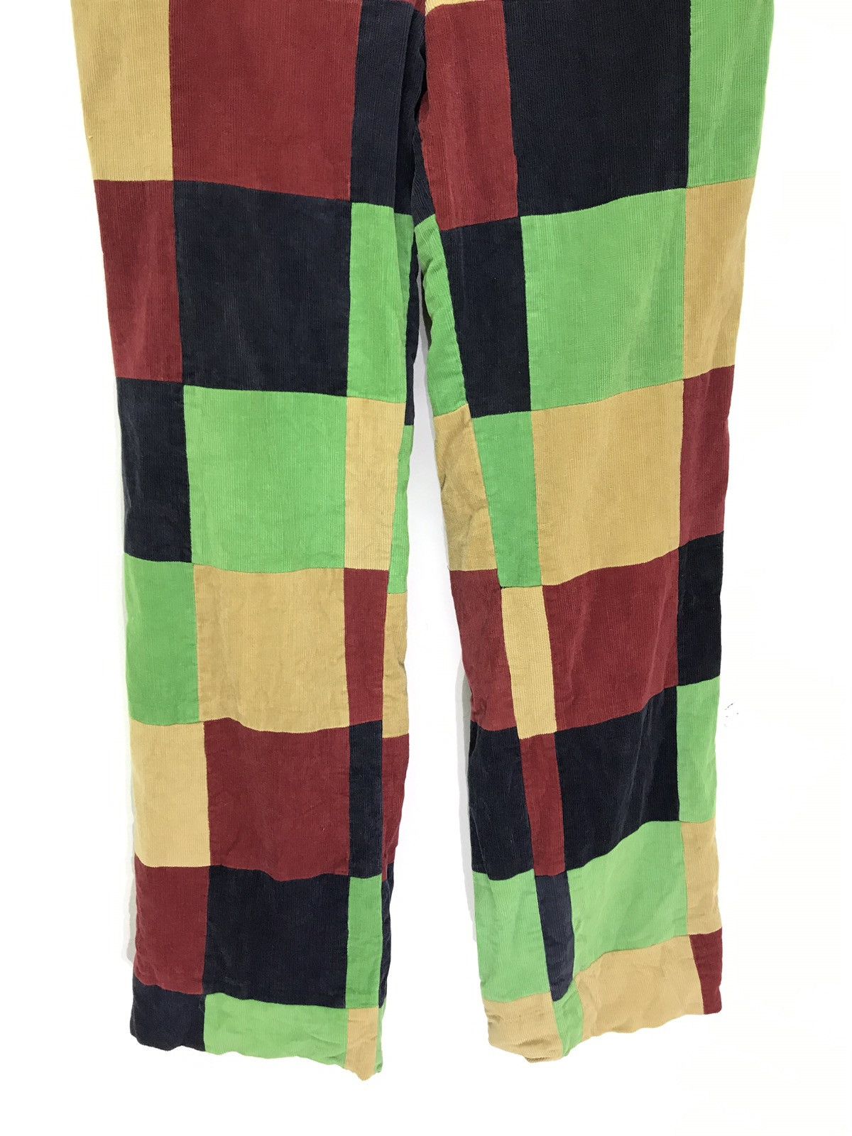 Japanese Brand Mullin’s Wilminton Corduroy Multi Colour Patchwork Regular Size US 29 - 2 Thumbnail