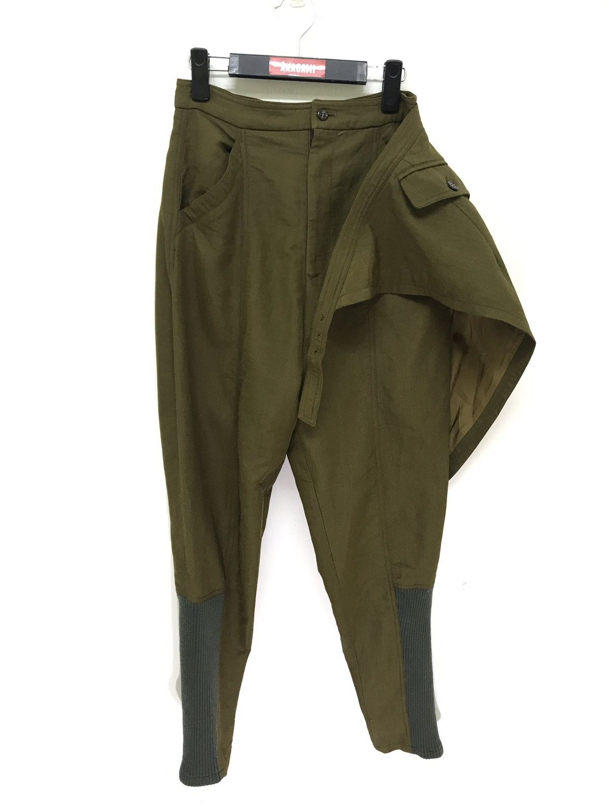 Japanese Brand Takezo For Men Assymetric Pant Tapered Nylon Blended Size US 27 - 1 Thumbnail