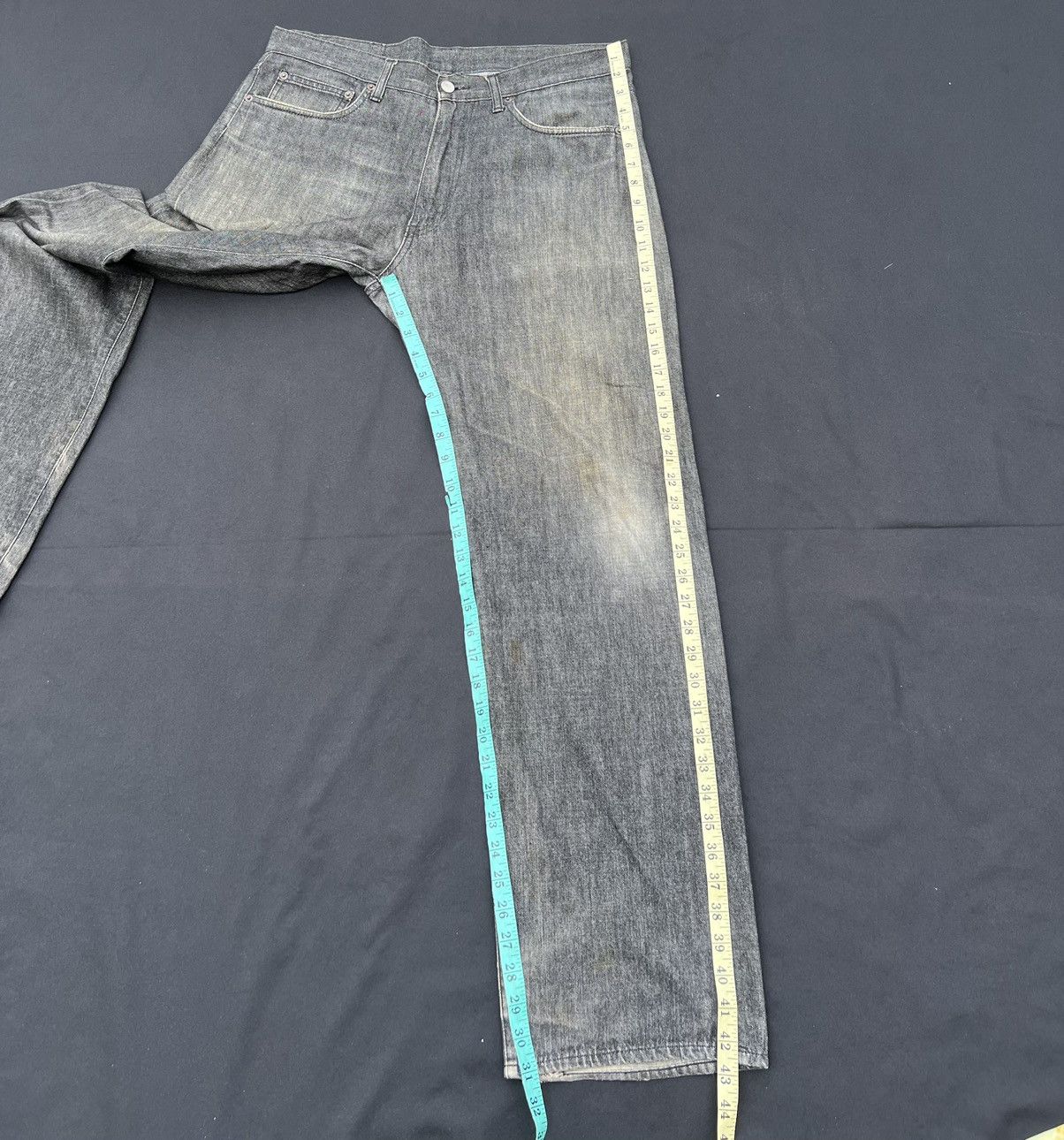 Futura VTG Futura Laboratories Dirty Sun Fade Denim Selvedge Jeans Size US 34 / EU 50 - 4 Thumbnail