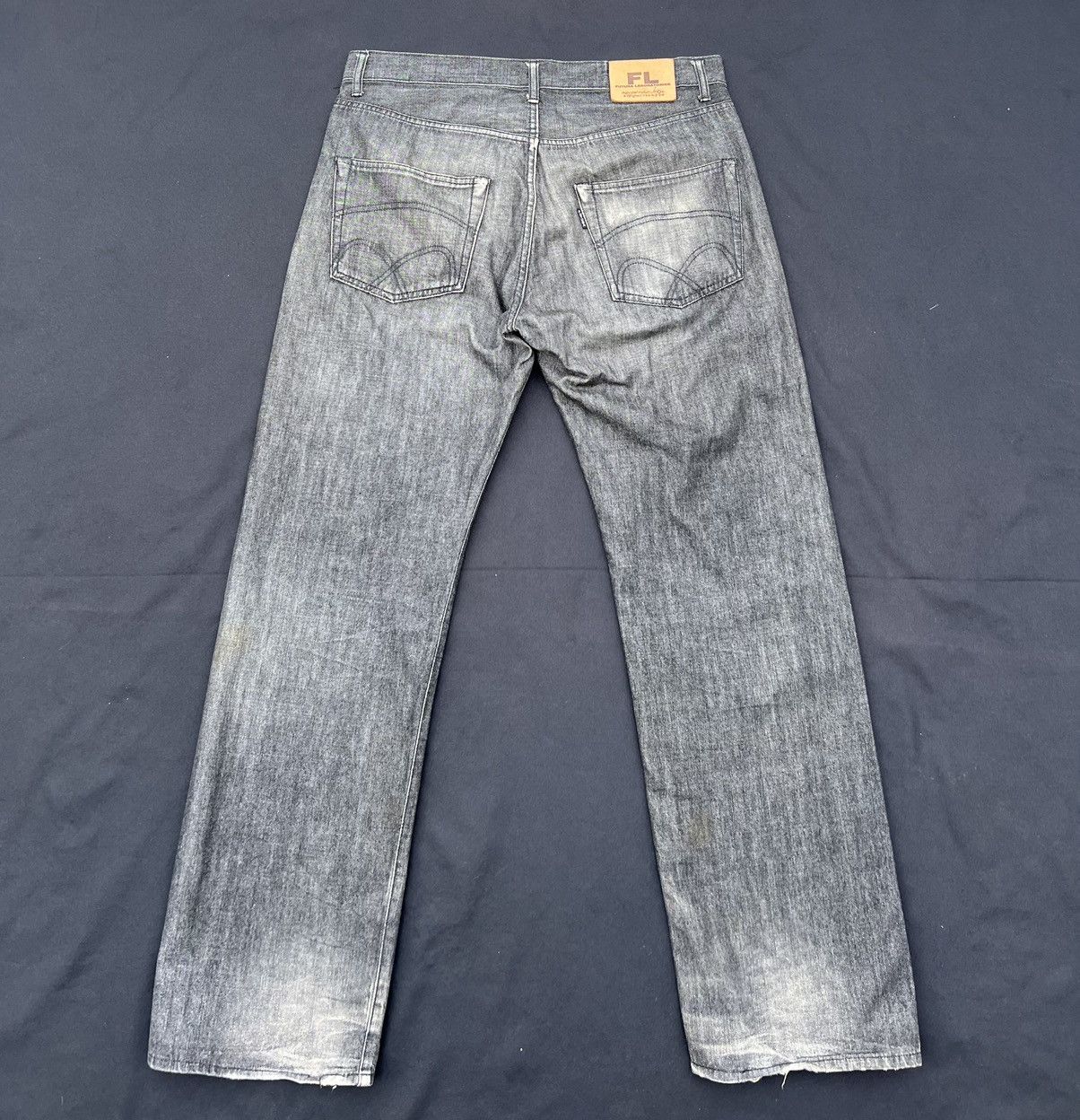 Futura VTG Futura Laboratories Dirty Sun Fade Denim Selvedge Jeans Size US 34 / EU 50 - 5 Thumbnail