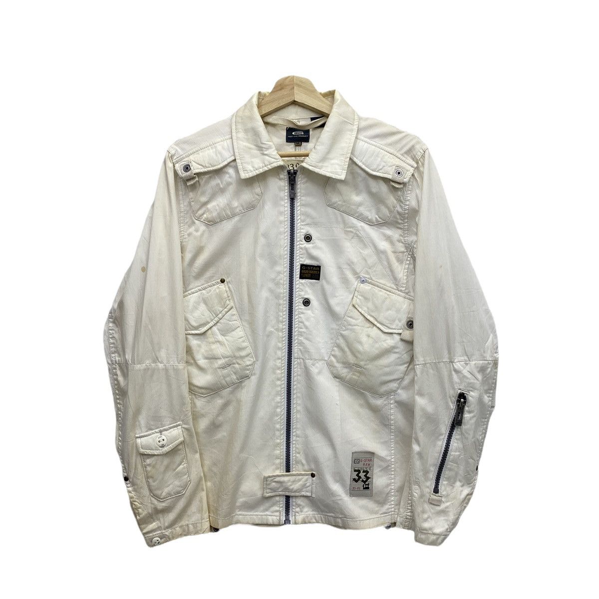 🔥G STAR RAW TACTICAL BIKER MOTORCYCLE JACKET COTTON