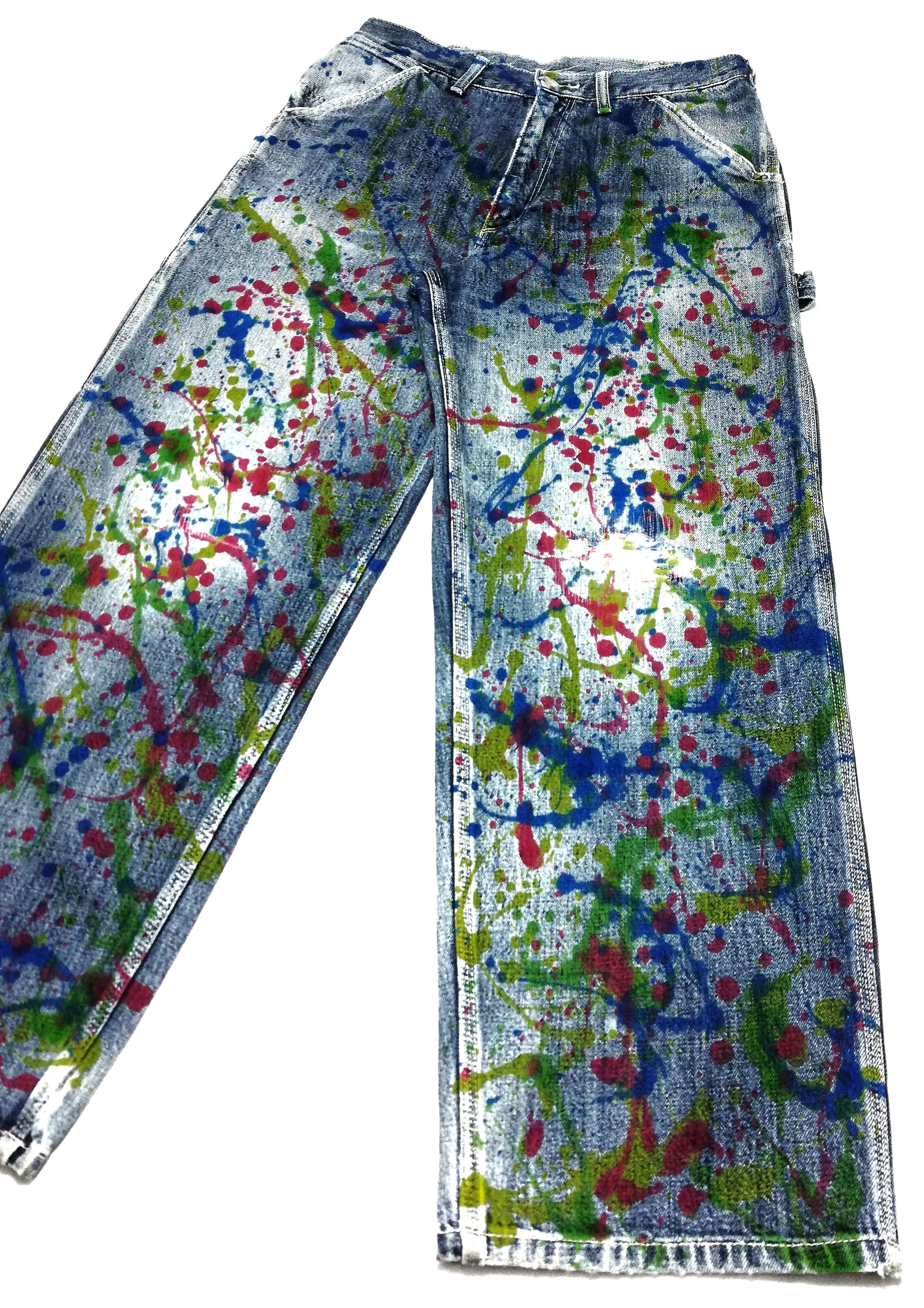 Carhartt × Carhartt Wip 🔥ICONIC Carhartt Distressed Paint Splatter Work Pants🔥 Size US 30 / EU 46 - 4 Thumbnail