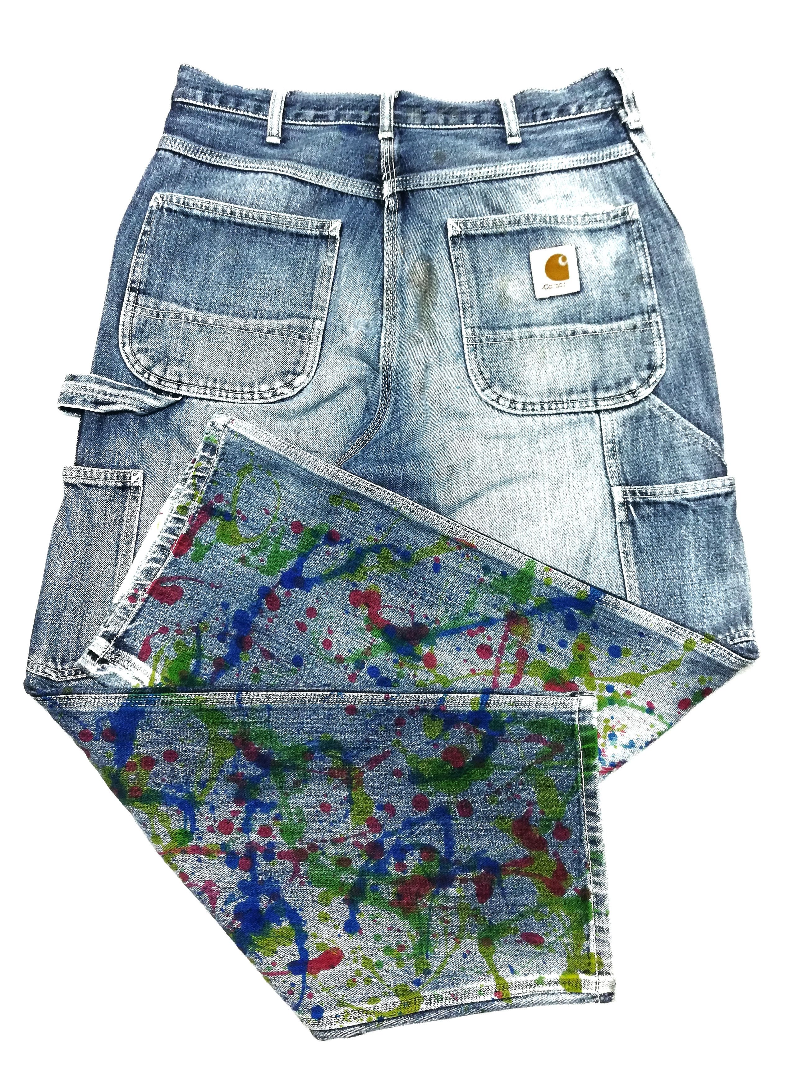 Carhartt × Carhartt Wip 🔥ICONIC Carhartt Distressed Paint Splatter Work Pants🔥 Size US 30 / EU 46 - 15 Thumbnail