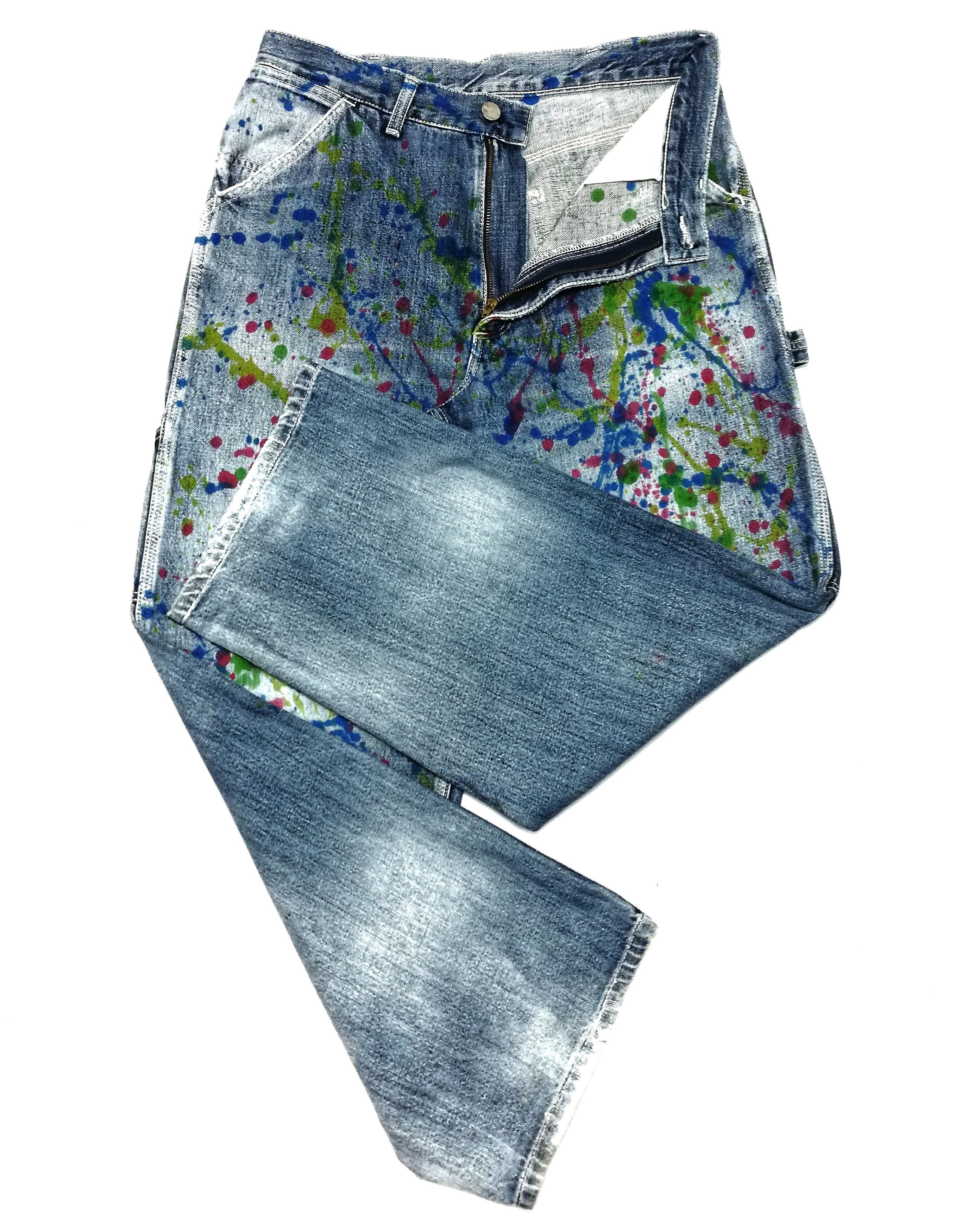 Carhartt × Carhartt Wip 🔥ICONIC Carhartt Distressed Paint Splatter Work Pants🔥 Size US 30 / EU 46 - 1 Thumbnail