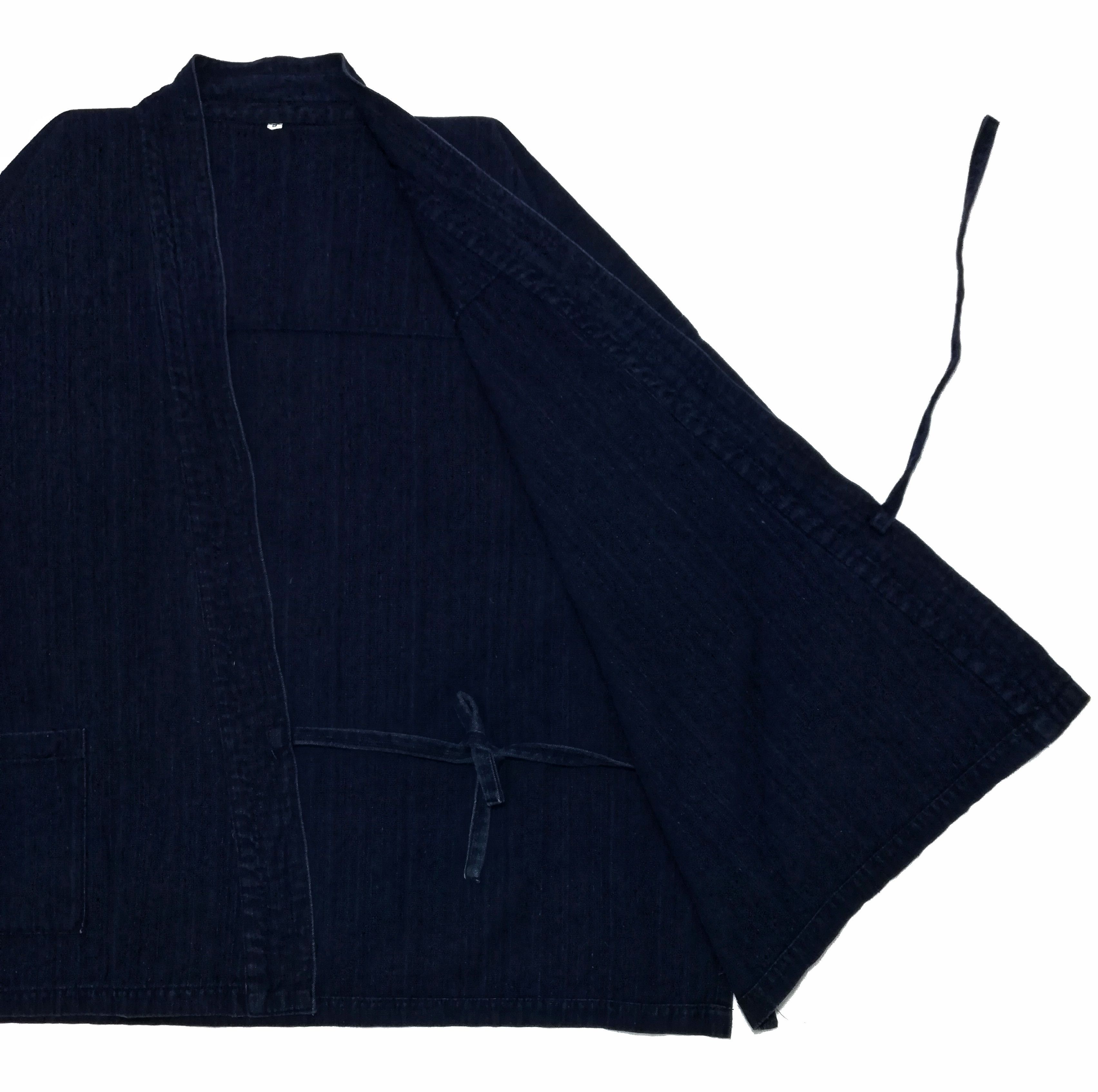 Indigo × Japanese Brand 🔥Indigo Dyed Sashiko Noragi Kimono Visvim Style Design🔥 Size US M / EU 48-50 / 2 - 7 Thumbnail