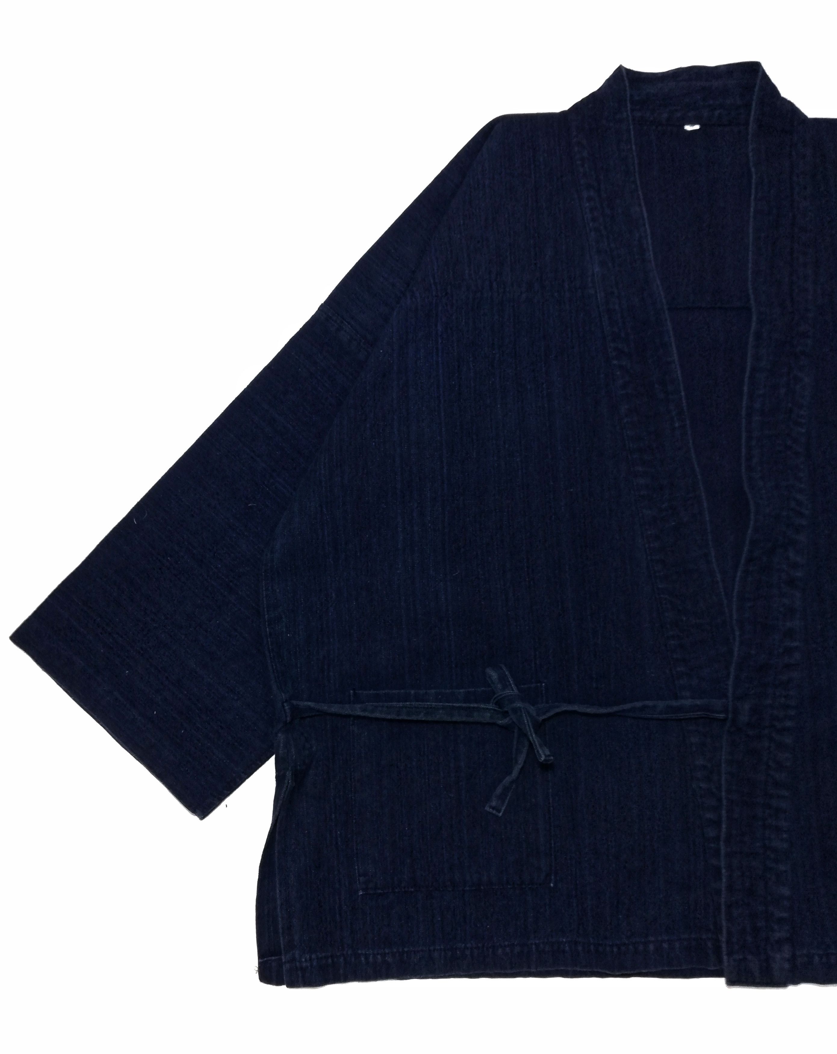 Indigo × Japanese Brand 🔥Indigo Dyed Sashiko Noragi Kimono Visvim Style Design🔥 Size US M / EU 48-50 / 2 - 4 Thumbnail