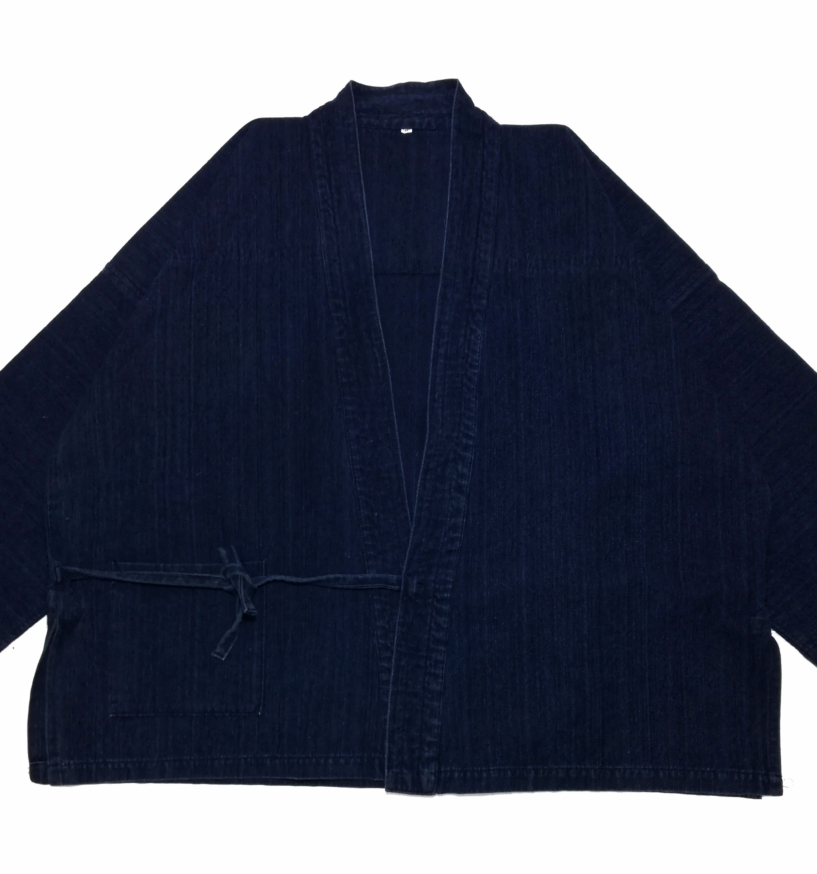 Indigo × Japanese Brand 🔥Indigo Dyed Sashiko Noragi Kimono Visvim Style Design🔥 Size US M / EU 48-50 / 2 - 3 Thumbnail