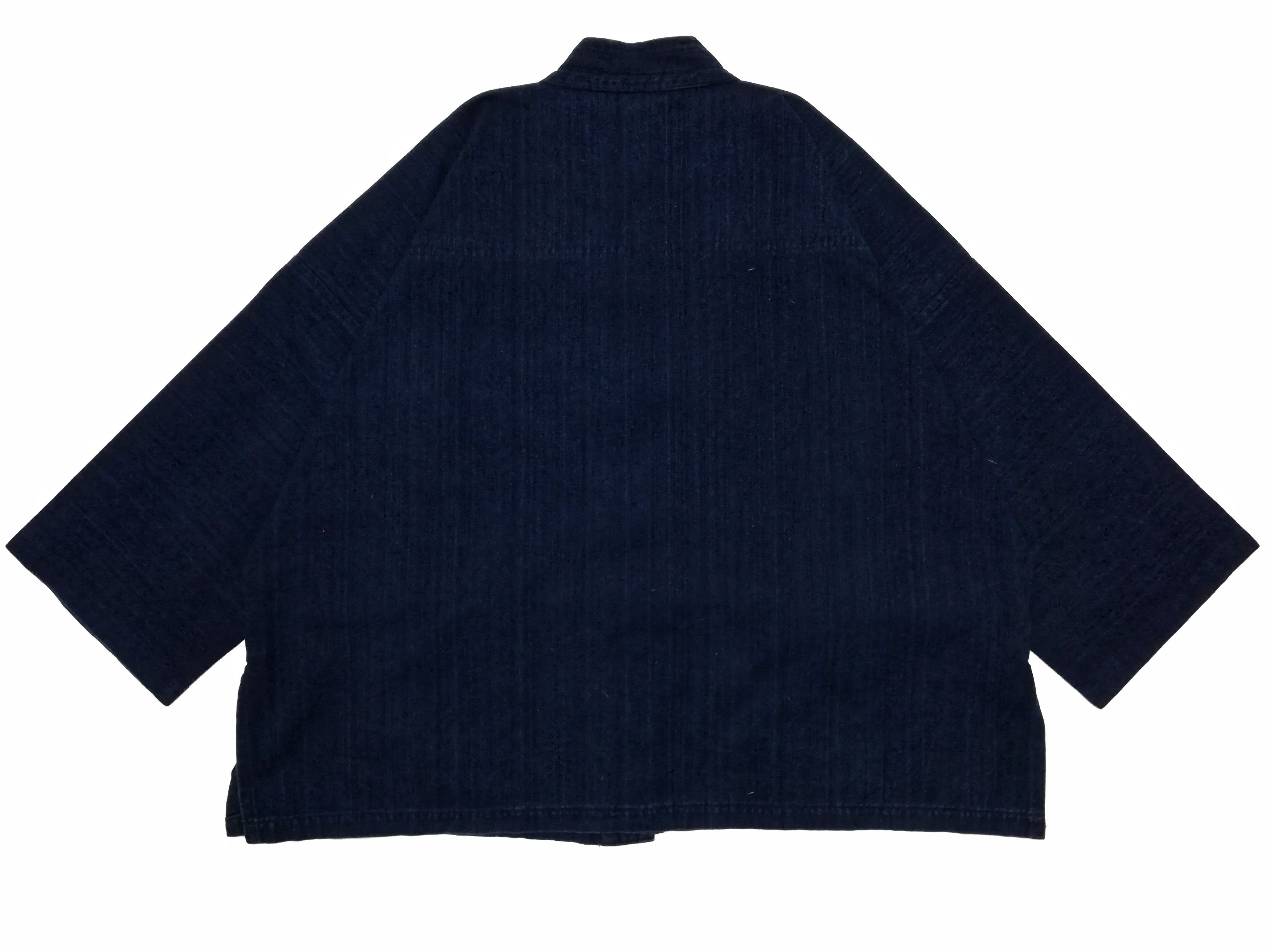 Indigo × Japanese Brand 🔥Indigo Dyed Sashiko Noragi Kimono Visvim Style Design🔥 Size US M / EU 48-50 / 2 - 9 Thumbnail