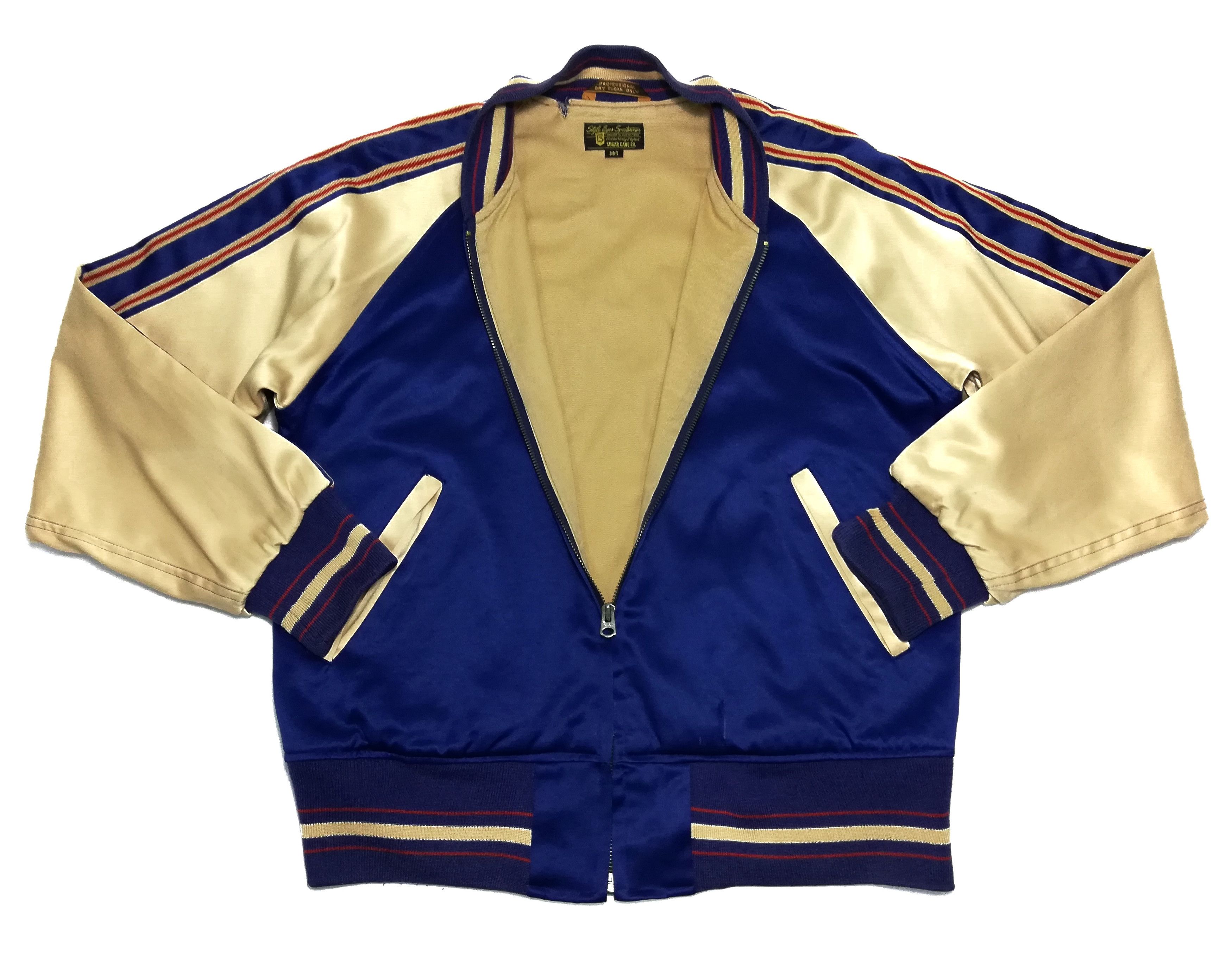 Sugar Cane × Toyo Enterprises 🔥Design 70's - 80's Sugar Came Co. Zipper Varsity Jacket🔥 Size US S / EU 44-46 / 1 - 10 Thumbnail