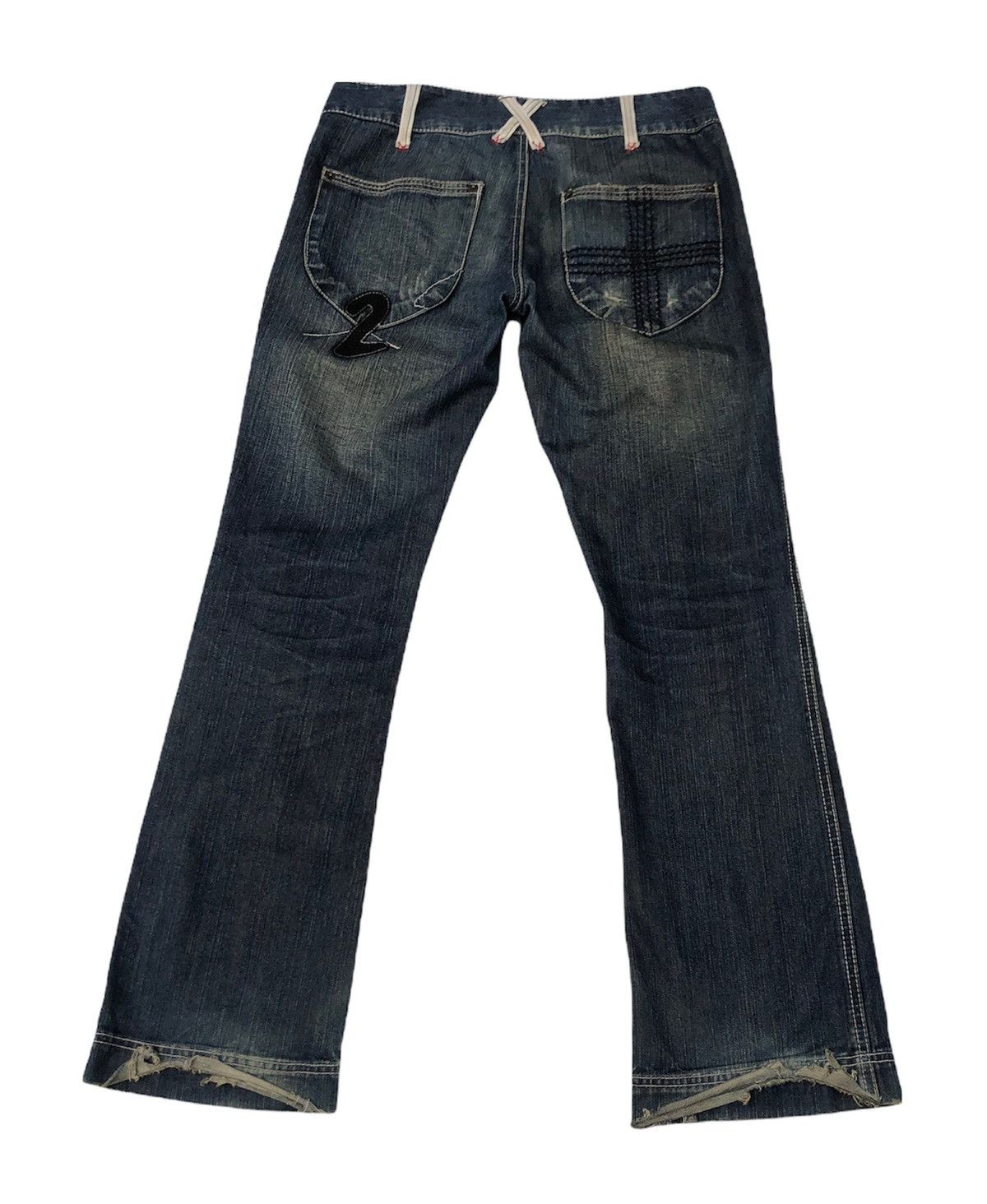 Japanese Brand 🔥Japanese Recyclage Distressed Flare Jeans🔥 Size US 31 - 2 Thumbnail