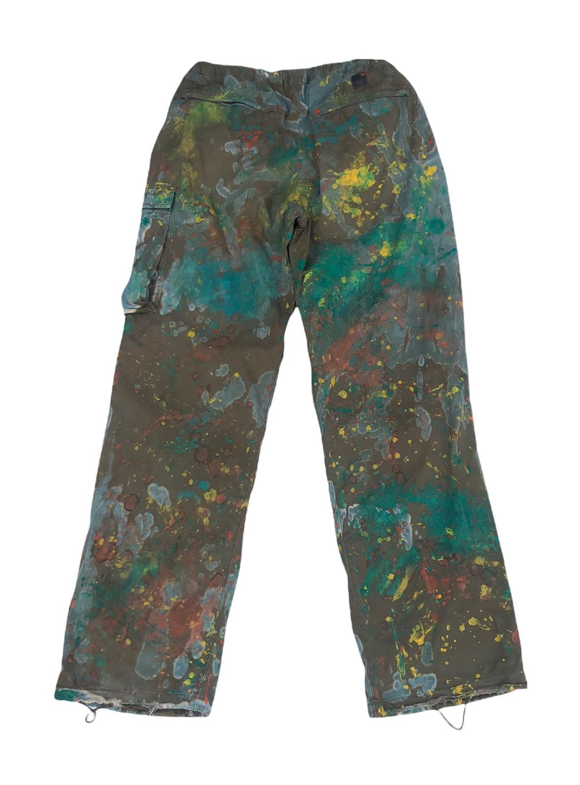 gomme 🔥Mega Rare 🔥Gomme Custom Painted“Forrest Gump”Cargo Pants Size US 33 - 2 Thumbnail