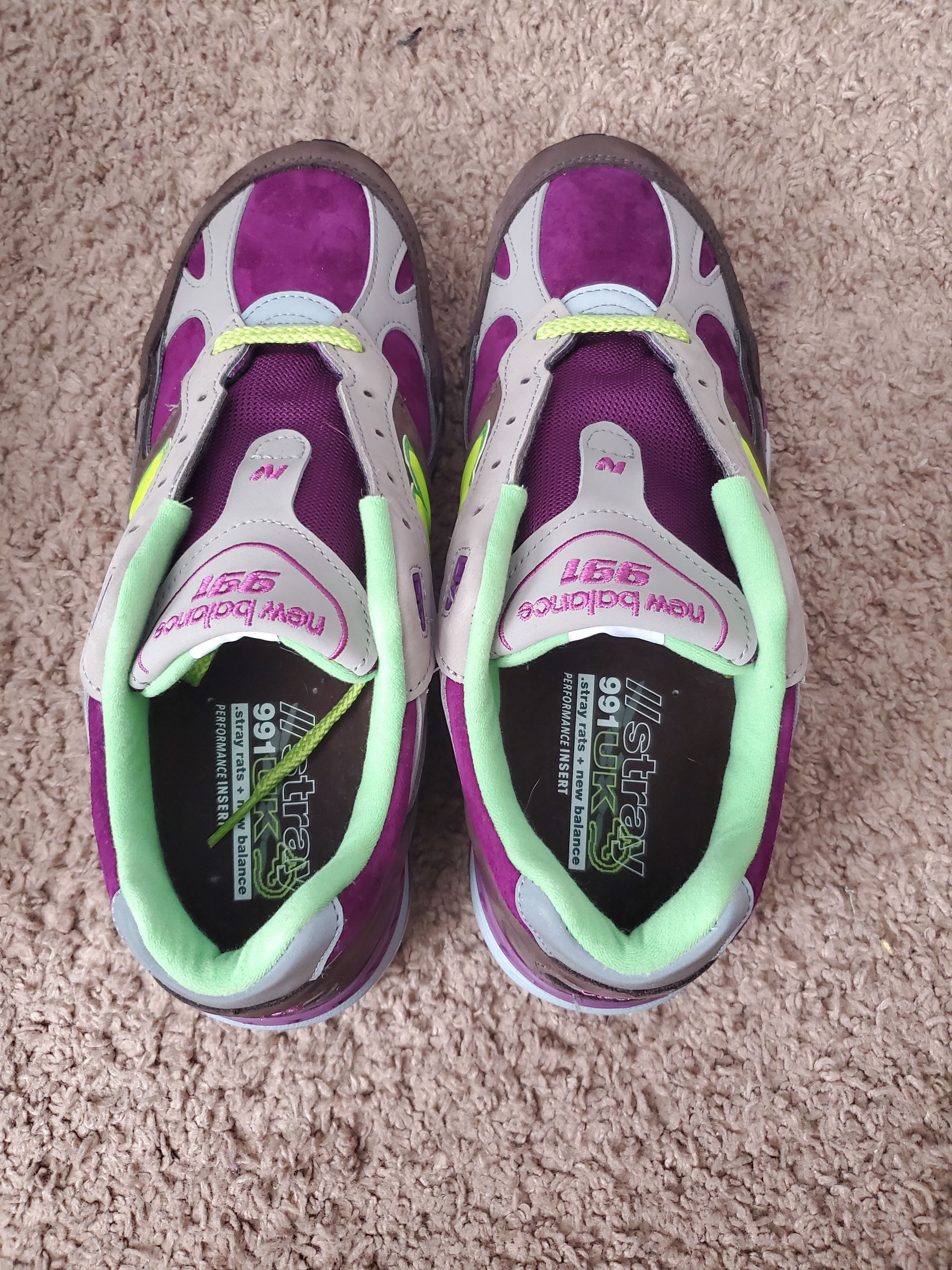 New Balance × Stray Rats STRAY RATS NEW BALANCE 991 Brown/Purple Size US 9.5 / EU 42-43 - 3 Thumbnail