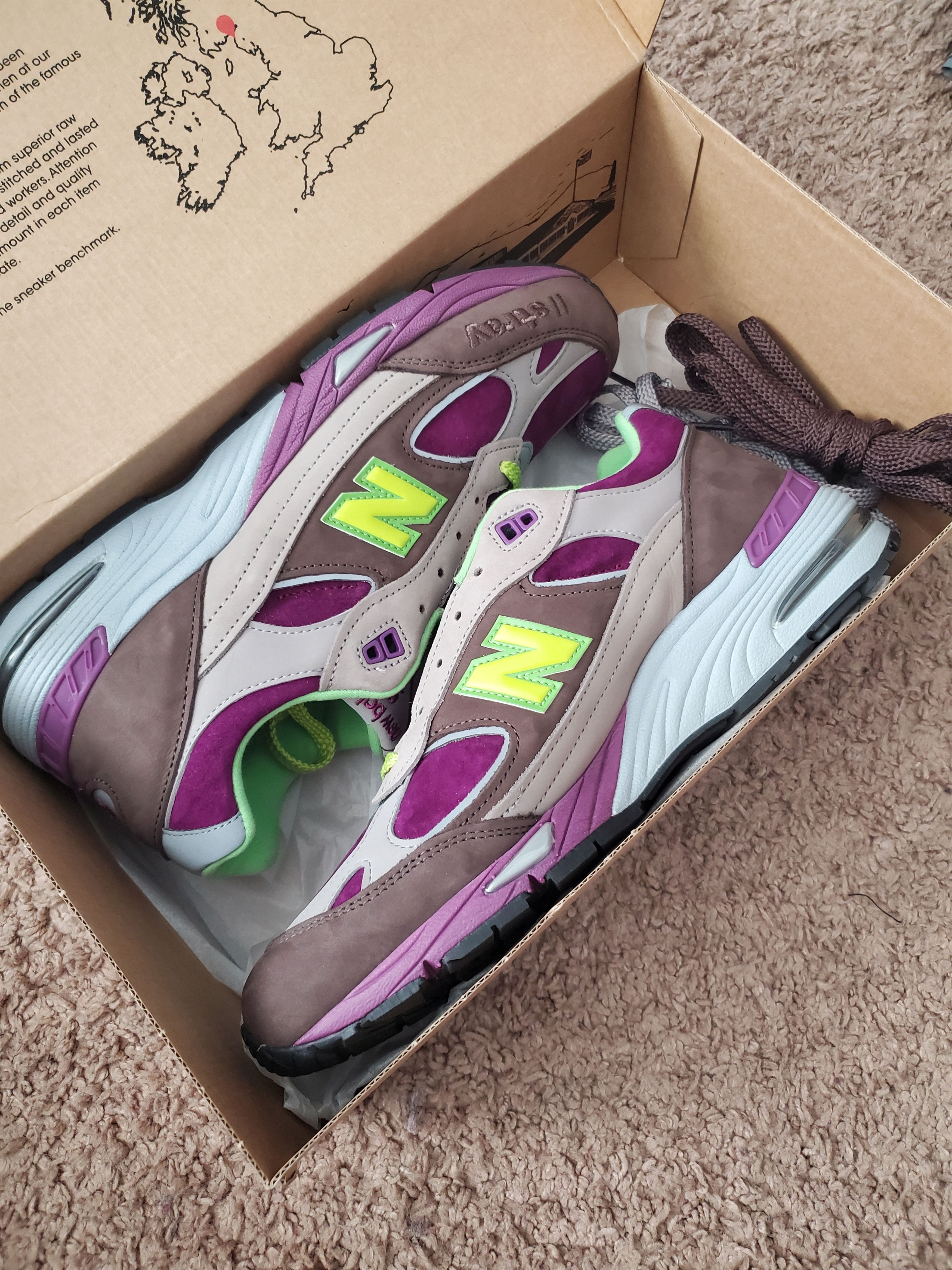 New Balance × Stray Rats STRAY RATS NEW BALANCE 991 Brown/Purple Size US 9.5 / EU 42-43 - 2 Thumbnail