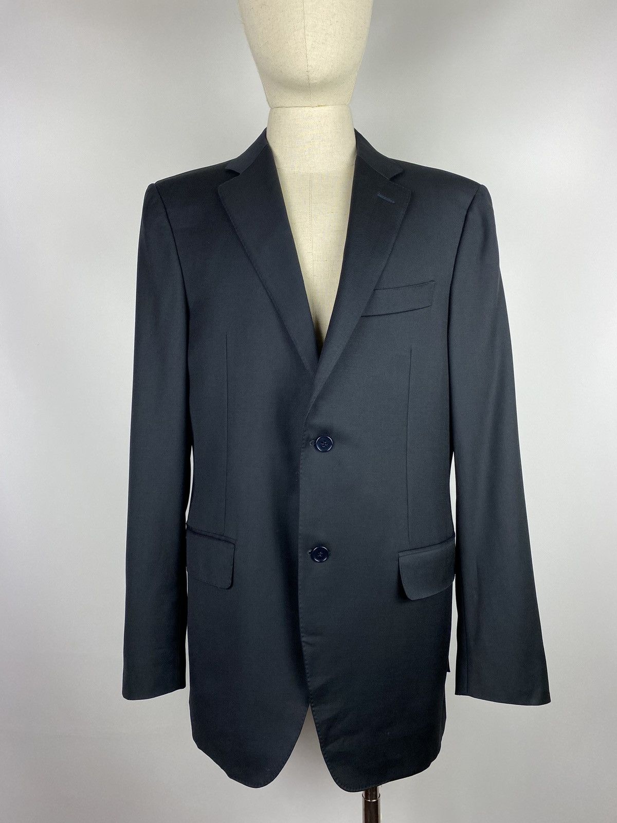 Canali men’s wool blazer jacket sport coat size 50 R black