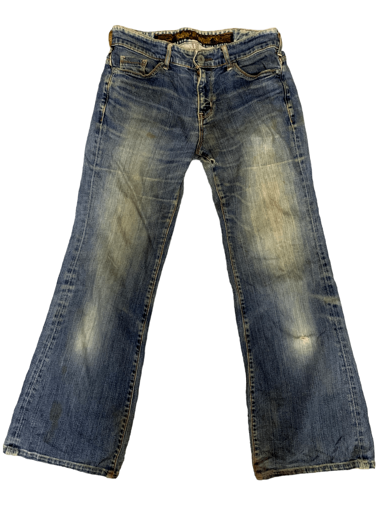 Japanese Brand Vintage Japanese Brand Mud Wash Flare Jeans Size US 28 / EU 44 - 1 Thumbnail