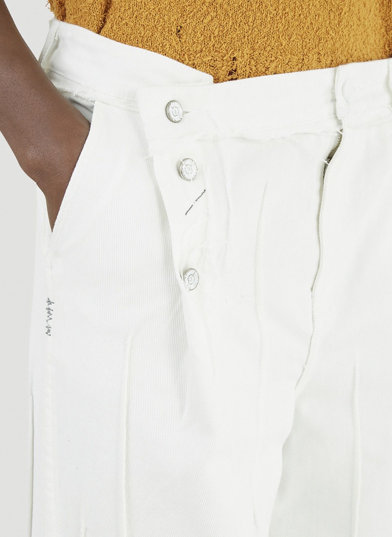 image of Ader Error New With Tag, Pleated Jeans In White, Men's (Size 32)