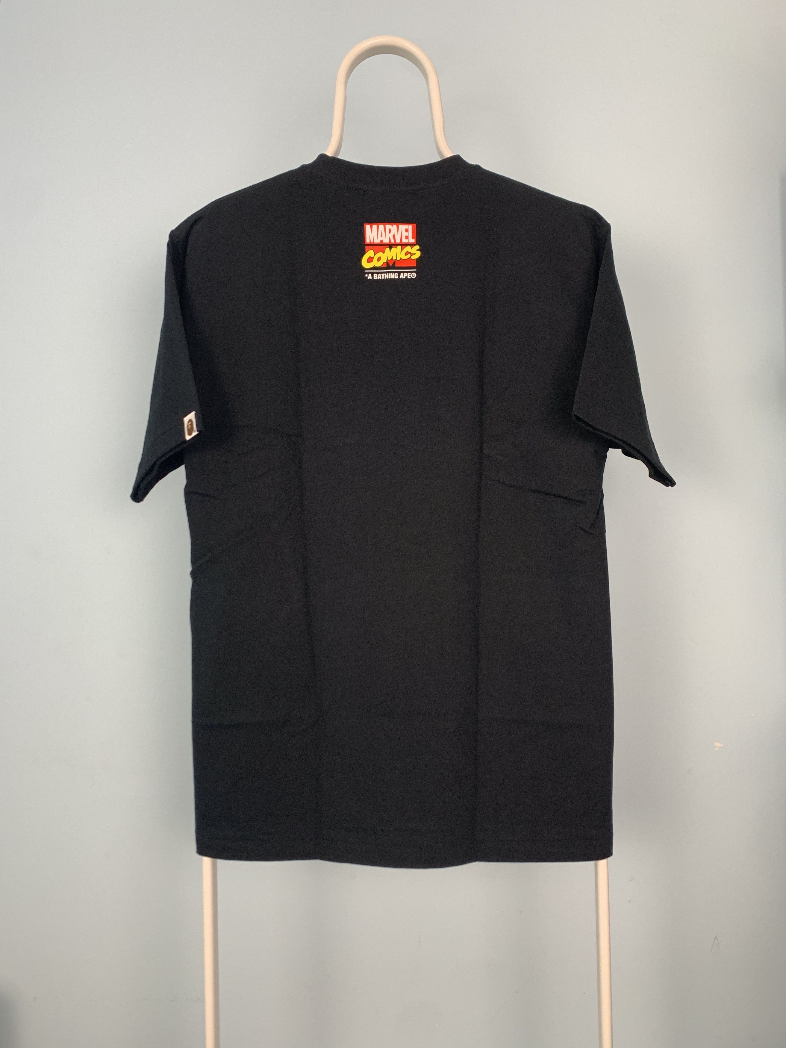 Bape × Marvel Comics Bape Marvel Comics Ape Head Tee Shirt Black Large Size US L / EU 52-54 / 3 - 7 Thumbnail