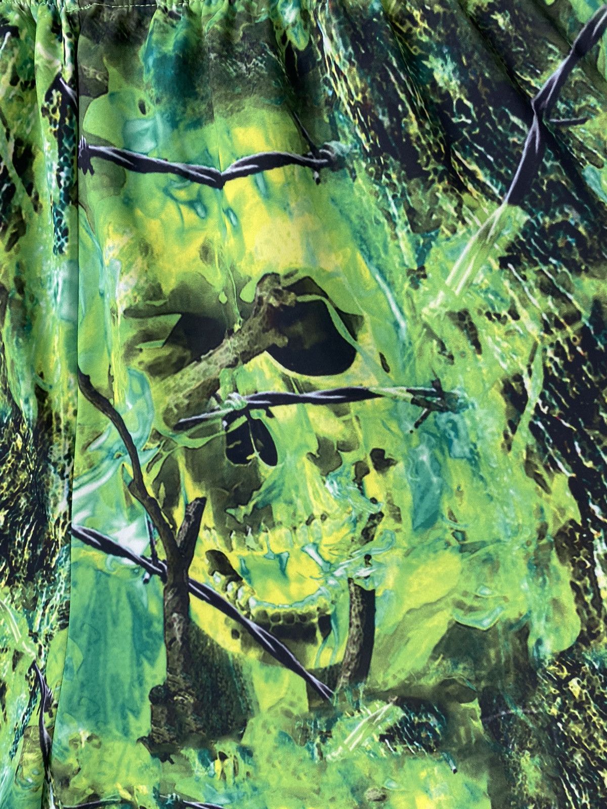 Warren Lotas Warren Lotas Hell Camo Flame Shorts Green Large Size US 32 / EU 48 - 2 Thumbnail