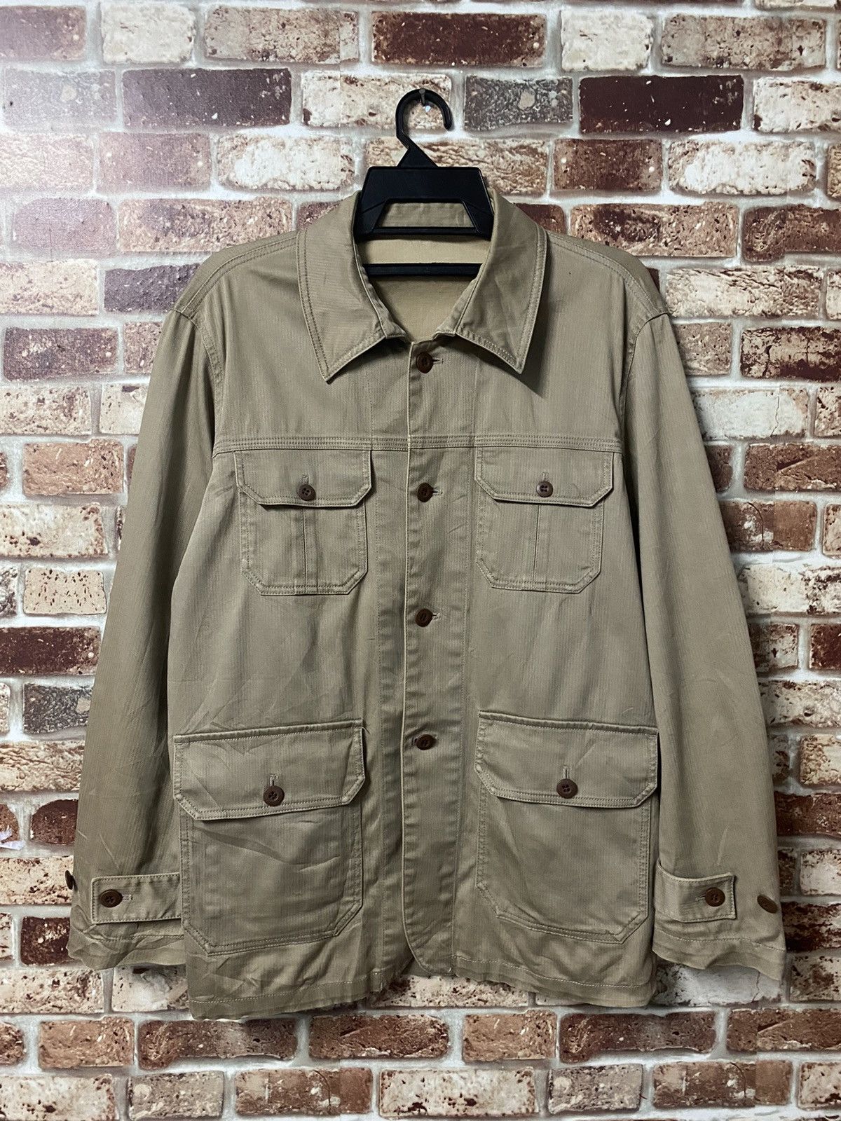 image of Aigle Worker Jacket- Multipocket in Chocoal, Men's (Size Small)