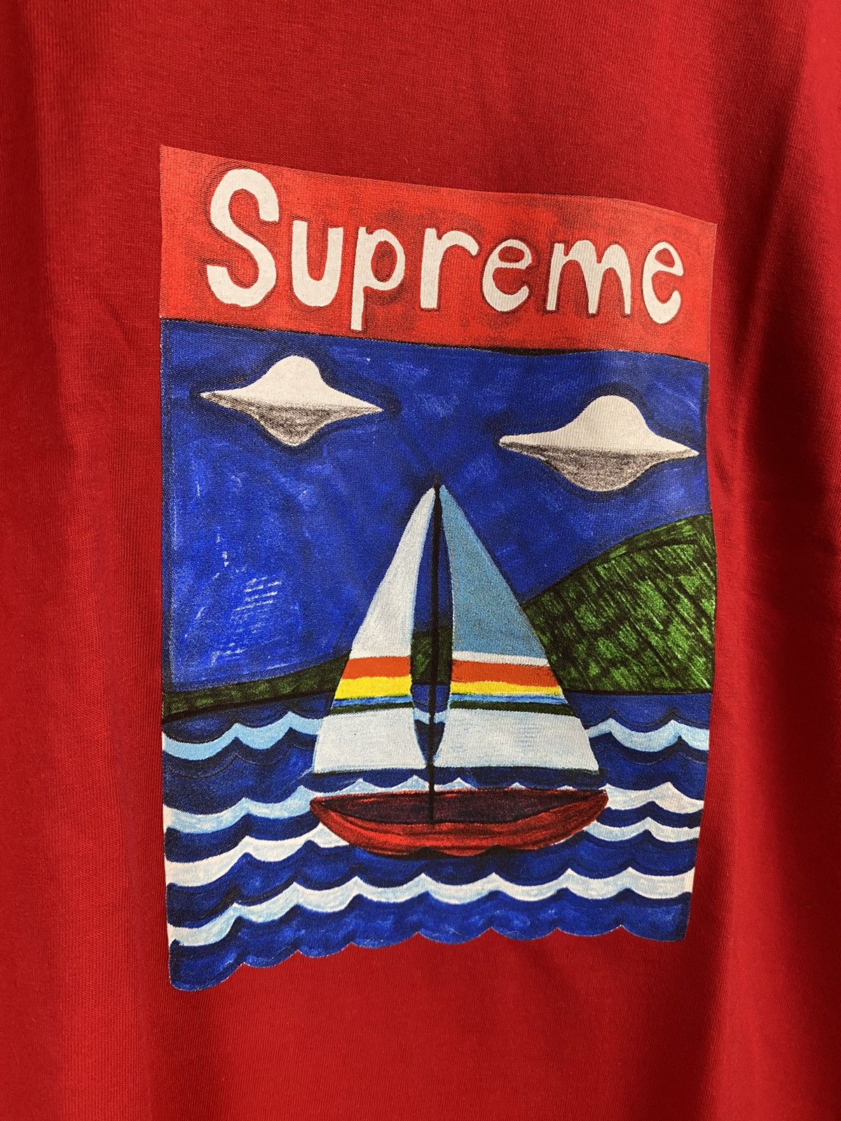 Supreme 2020 Supreme Sailboat Tee Shirt Red Large Size US L / EU 52-54 / 3 - 3 Thumbnail