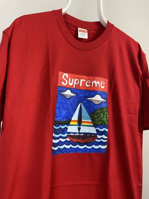 Supreme 2020 Supreme Sailboat Tee Shirt Red Large | Grailed