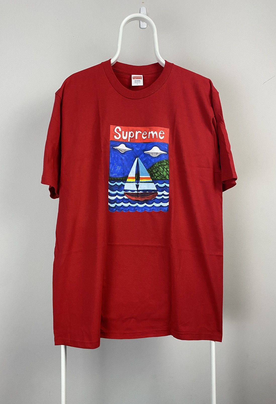 Supreme 2020 Supreme Sailboat Tee Shirt Red Large Size US L / EU 52-54 / 3 - 2 Thumbnail