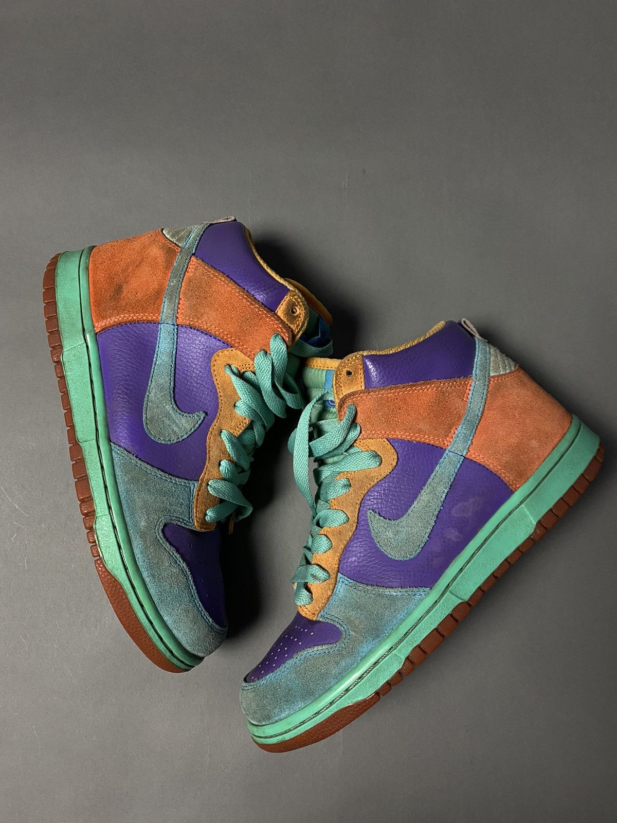 Vintage Nike Dunk High 6.0 'Pure Purple Cyan Coral'