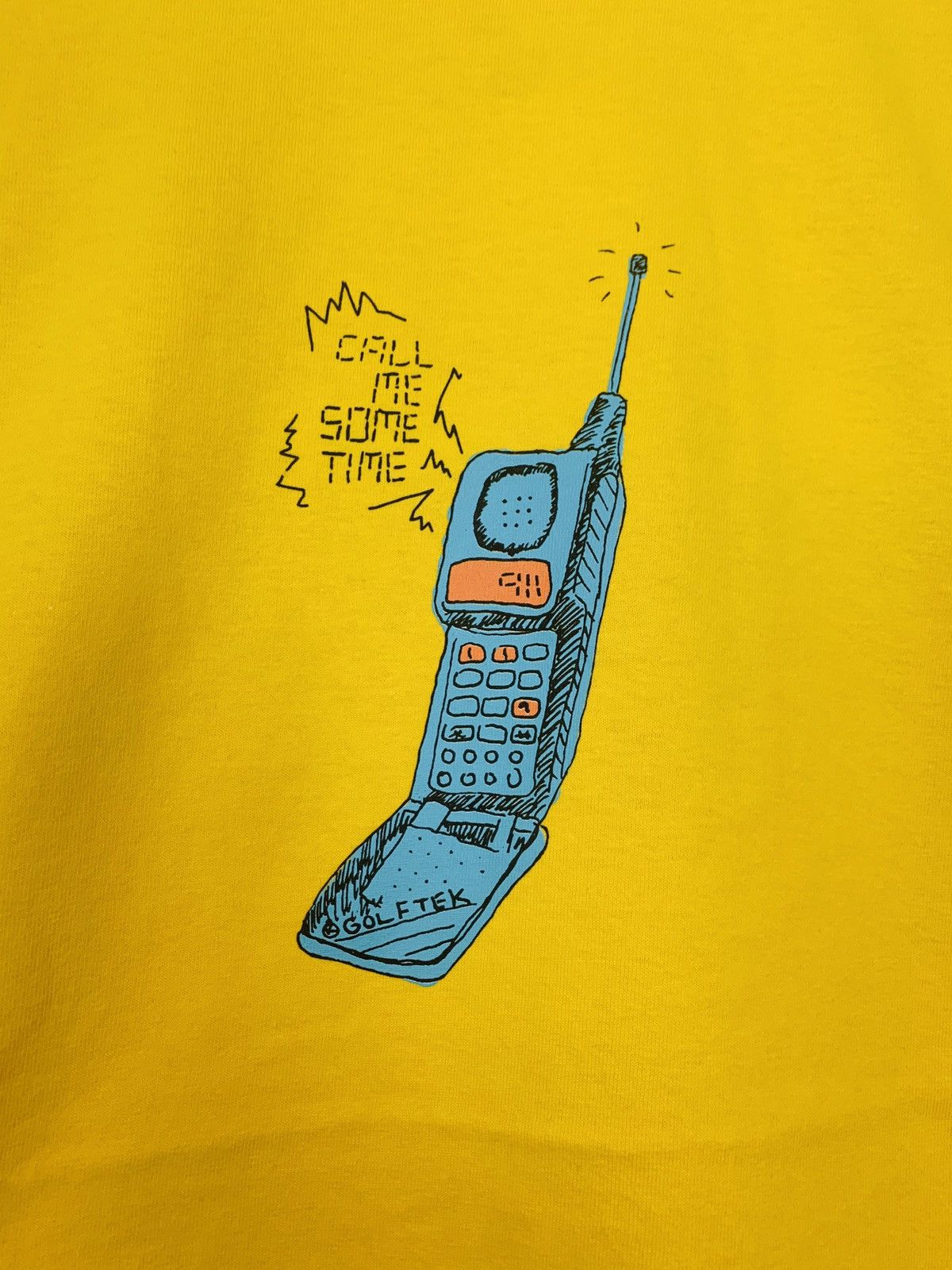 Golf Wang × Tyler The Creator 2017 Golf Tyler The Creator Call Me Some Time 911 Tee Yellow Size US M / EU 48-50 / 2 - 3 Thumbnail
